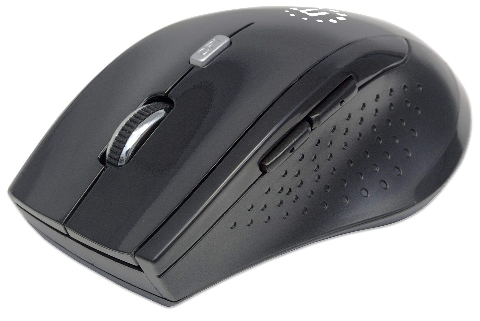 Wireless Optical Mouse with Auto Power Management - Ergonomic Manhattan Curve Design for Laptops & Computers - Black (Model 179386) - Perfect for Office Work, Gaming & Home Use