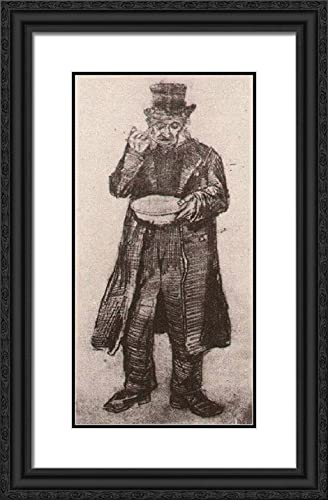 Black Ornate Wood Frame with Double Matting