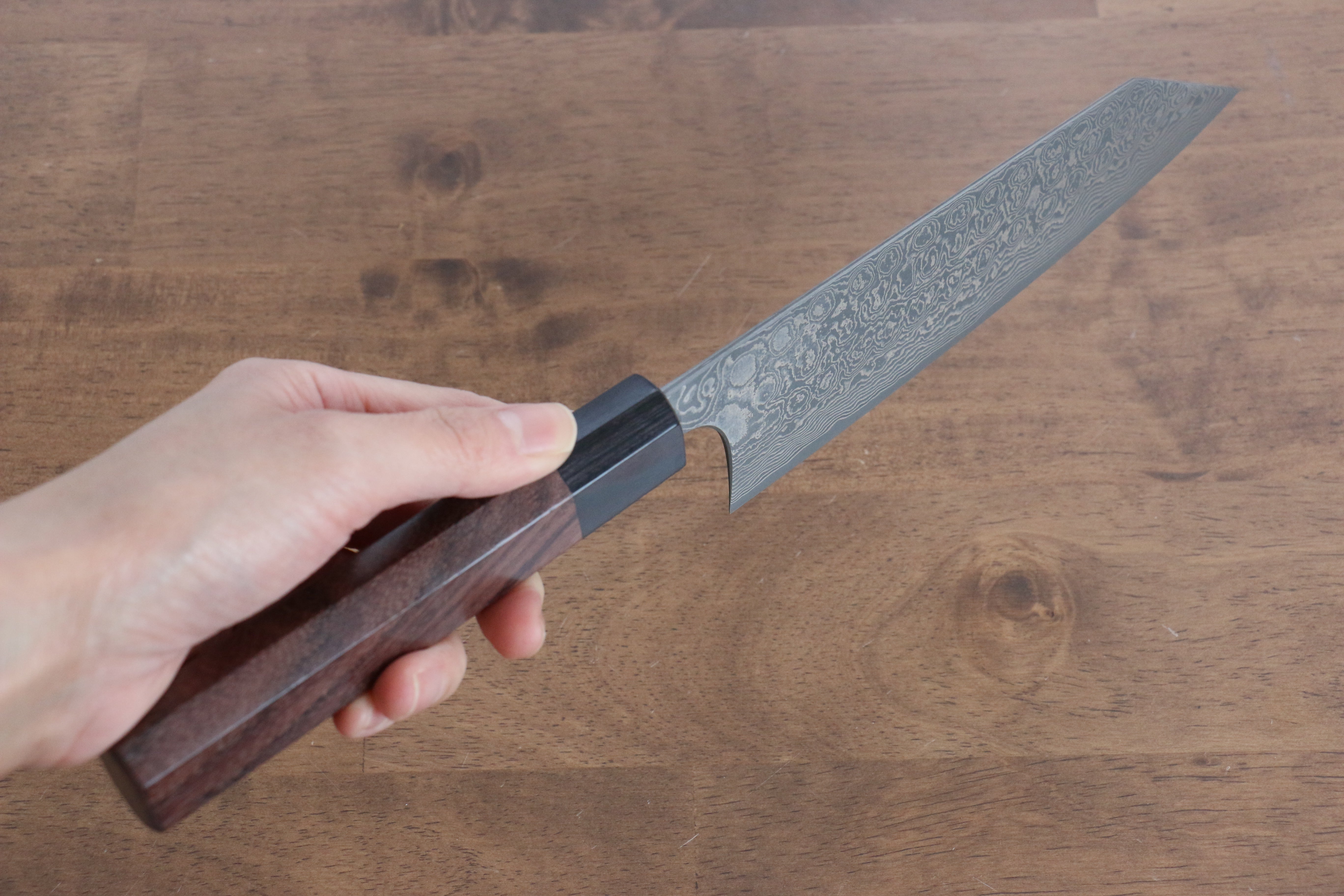 Masakage Kumo VG10 Damascus Bunka Knife 170mm with Shitan Handle - Premium Japanese Kitchen Knife for Slicing, Dicing & Precision Cooking