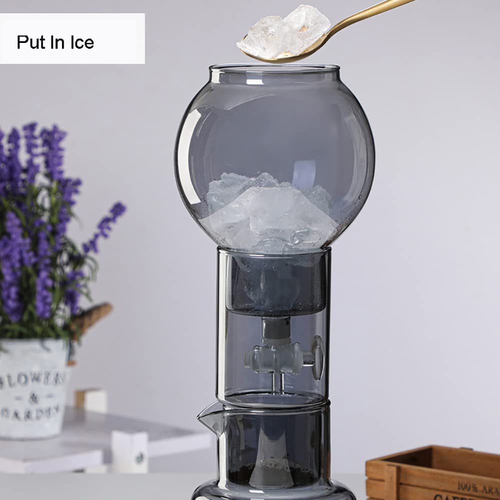 Glass Cold Brew Coffee Maker 600ml - Iced Coffee Maker for Home, Office, Bar & Cafe