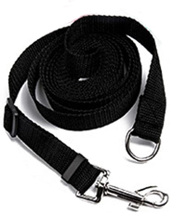 Drema Black Durable Nylon Dog Training Leash - 10ft & 20ft Options for Obedience Recall, Agility Training | Heavy Duty Puppy Leash for Play, Safety, Camping, Backyard & Outdoor Activities (20ft)