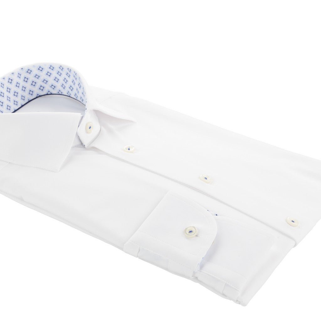 ETON Men's Stretch Slim Fit Single Cuff Dress Shirt - White | Formal Office Wear & Business Attire for Professional Men