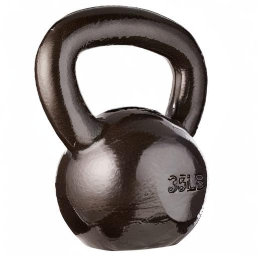 Amazon Basics Cast Iron Kettlebell - 5-50 lbs Weight Options for Home Gym, Strength Training & CrossFit Workouts | Durable Iron Construction with Textured Grip | Perfect for Fitness Enthusiasts & Beginners