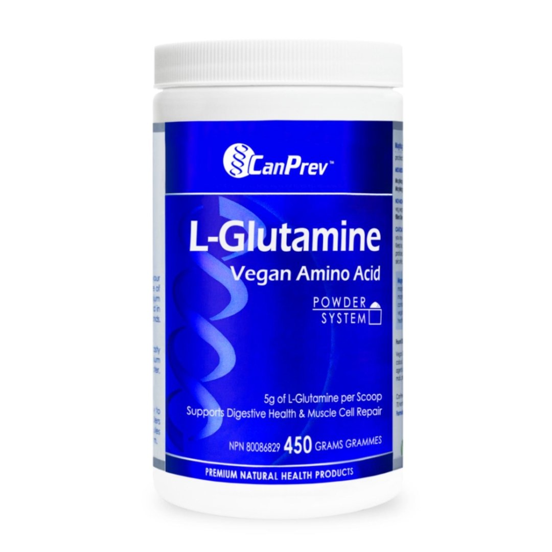 Canprev L-Glutamine Vegan Amino Acid Powder 450g - Supports Muscle Recovery, Gut Health & Immune System - Perfect for Athletes & Fitness Enthusiasts
