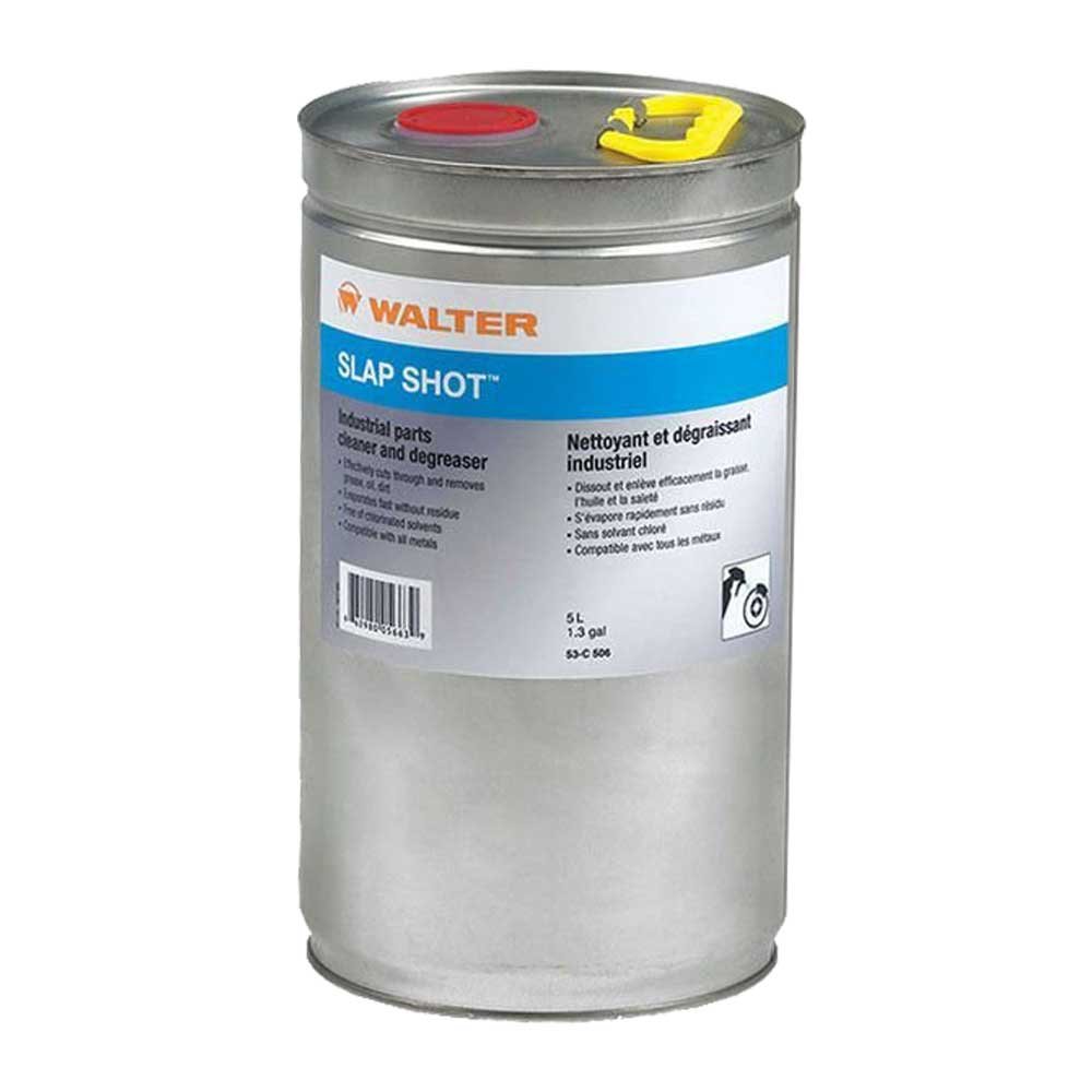 Walter 53C506 Slap Shot Industrial Parts Cleaner & Degreaser - 5L Solvent-Free Cleaning Fluid for Machinery, Tools & Automotive Parts - Removes Industrial Oils, Grease & Fluids - Ideal for Workshops, Factories & Heavy Equipment Maintenance
