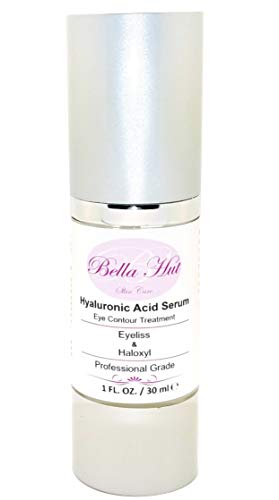 Bellahut 100% Pure Hyaluronic Acid Face Serum with EYE-LIS & HAL-OXL - Anti-Aging Dark Spot Corrector for Under Eye Puffiness & Bags (1oz/4oz/16oz/32oz/128oz) | Made in USA | Perfect for Night Skincare Routine & Travel Essentials