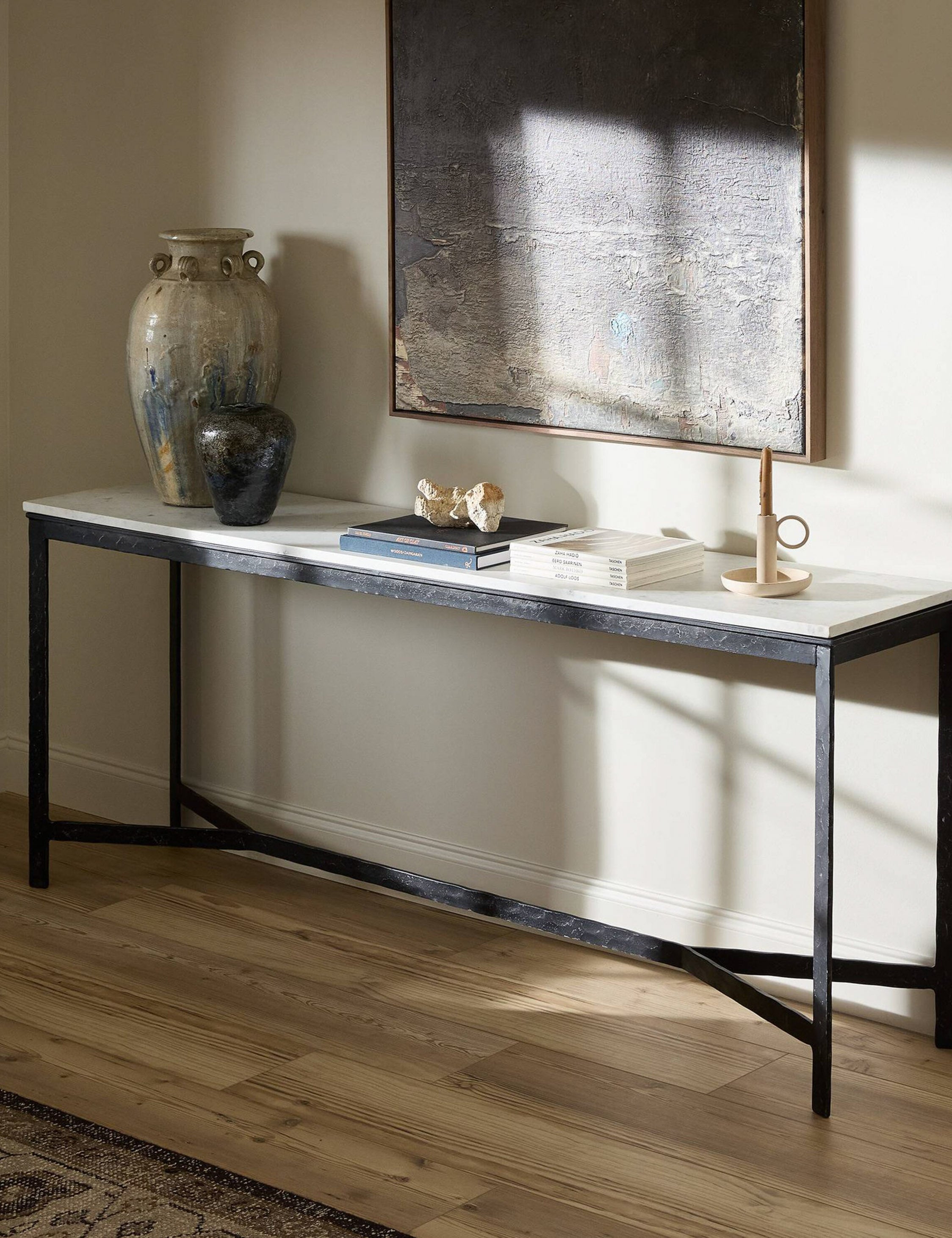 Modern Cestero Console Table - Entryway Sofa Table with Storage Shelf - Perfect for Hallway, Living Room & Bedroom Decor