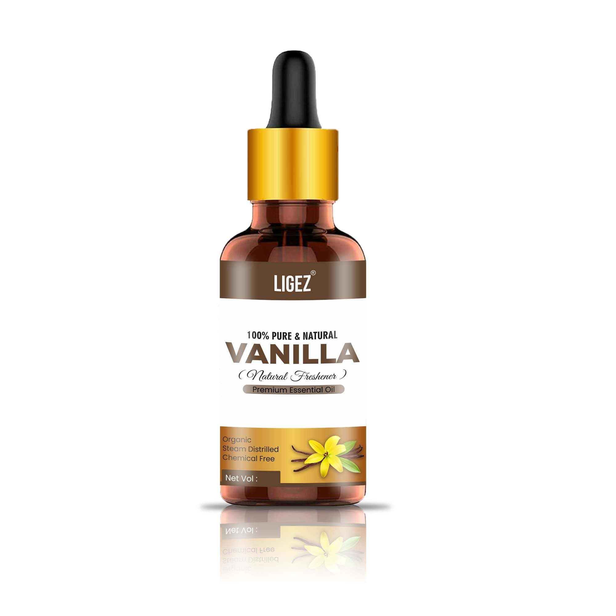 100% Pure Natural Vanilla Essential Oil - Undiluted & Uncut - 15ml for Aromatherapy, Baking & DIY Skincare