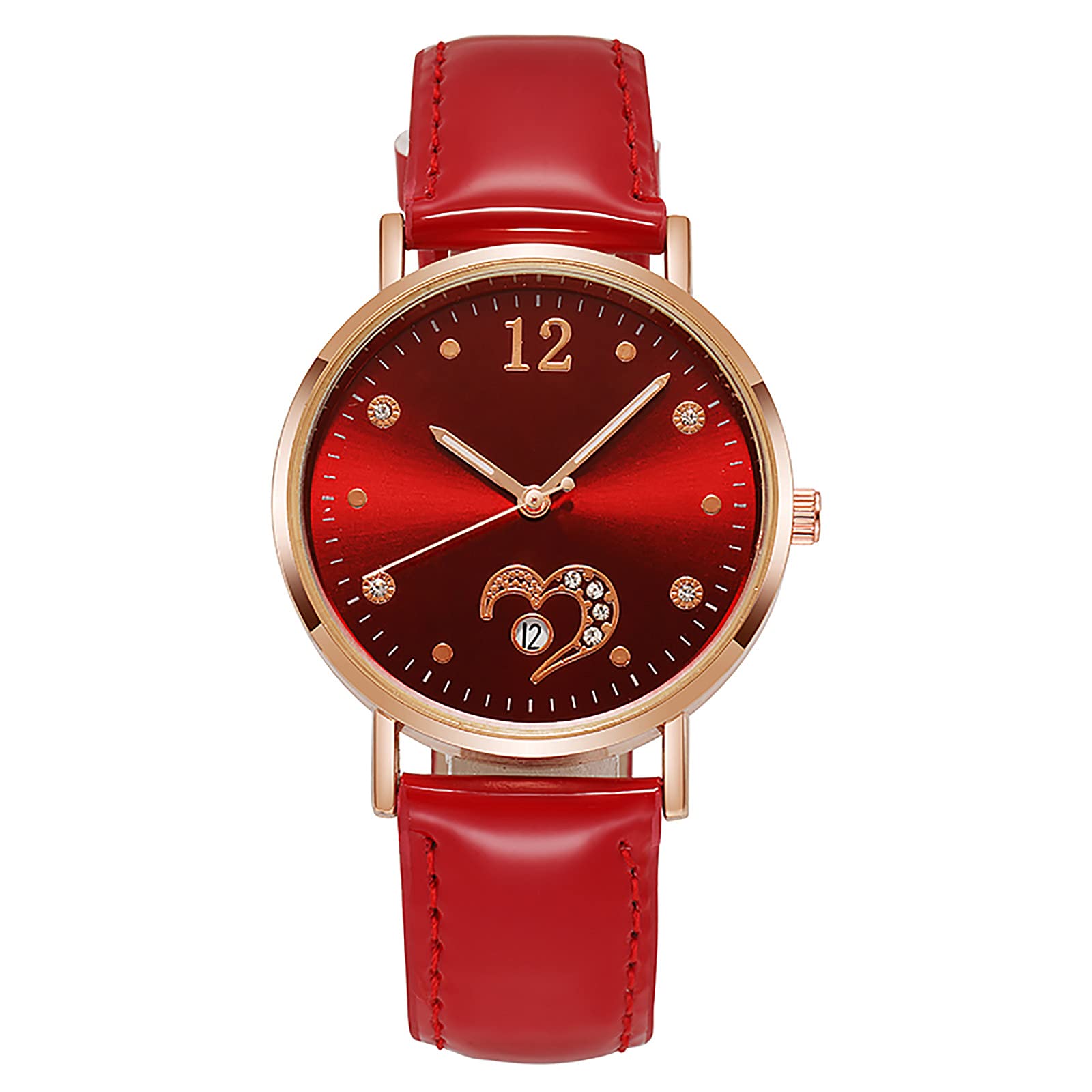 Elegant Women's Leather Band Quartz Watch with Chronograph & Calendar - Stylish Ladies Wristwatch for Work, Party & Everyday Wear