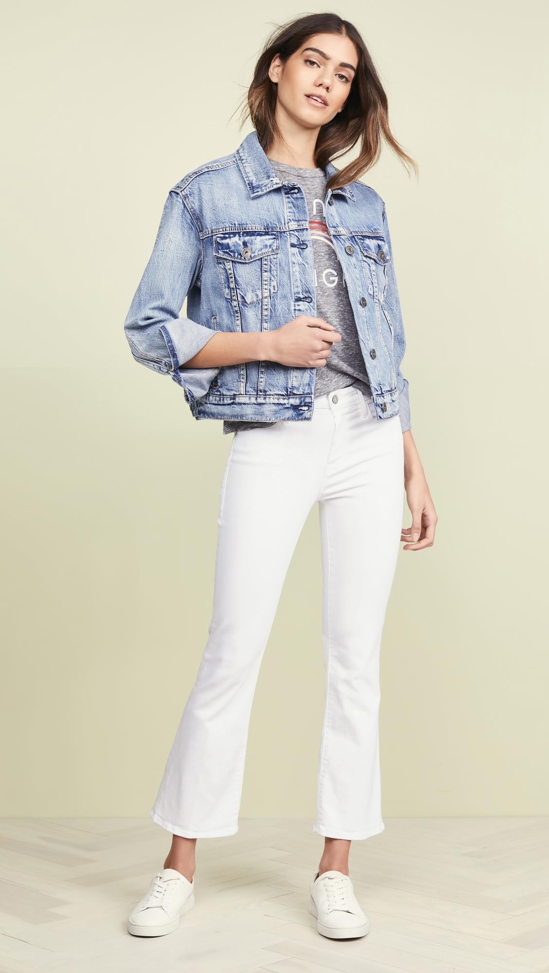 FRAME Women's Le Crop Mini Boot Cut Jeans - High Waist Stretch Denim Pants for Casual & Night Out | Perfect for Date Night, Office Wear & Weekend Style