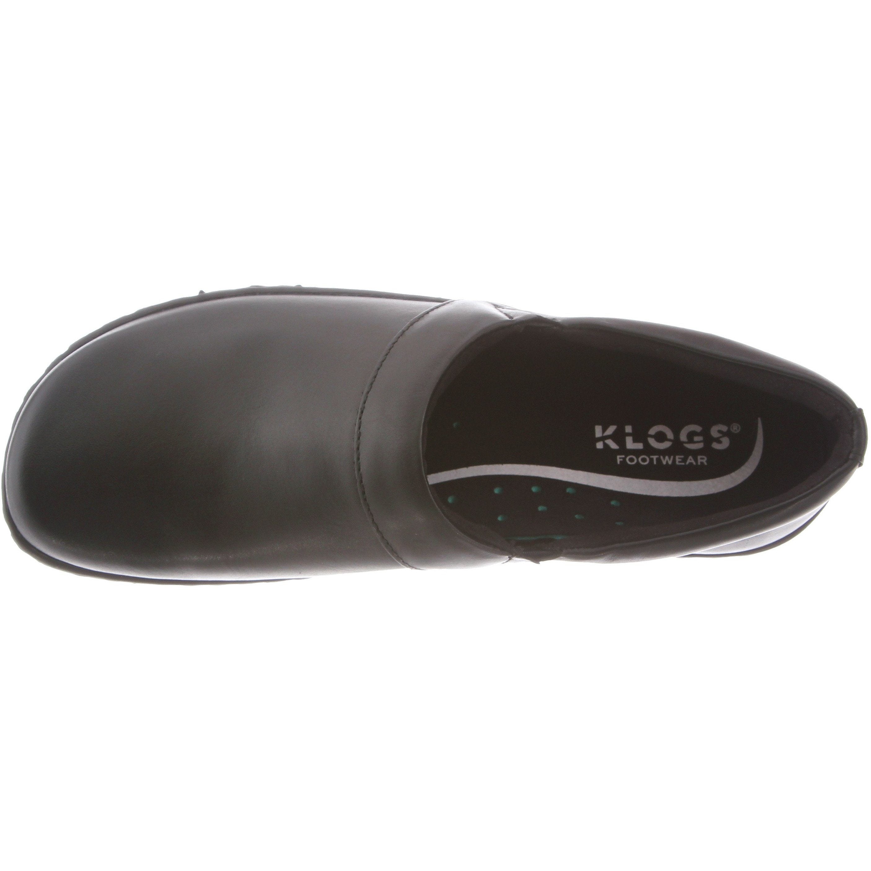 KLOGS MISSION Black Smooth Leather Comfortable Medium & Wide Width Shoes for Men - Perfect for Work, Casual Wear & Outdoor Activities