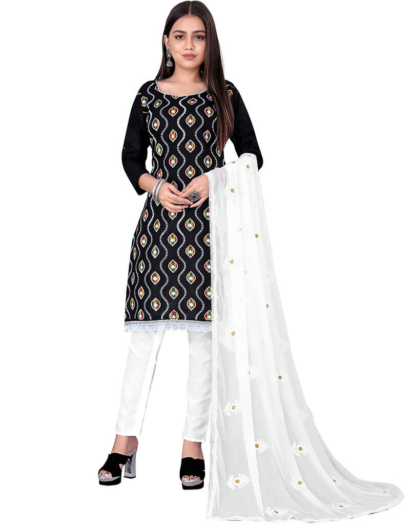 Stylish Black Cotton Pant Salwar Suits for Women | Comfortable Ethnic Wear | Perfect for Festivals, Weddings & Daily Wear