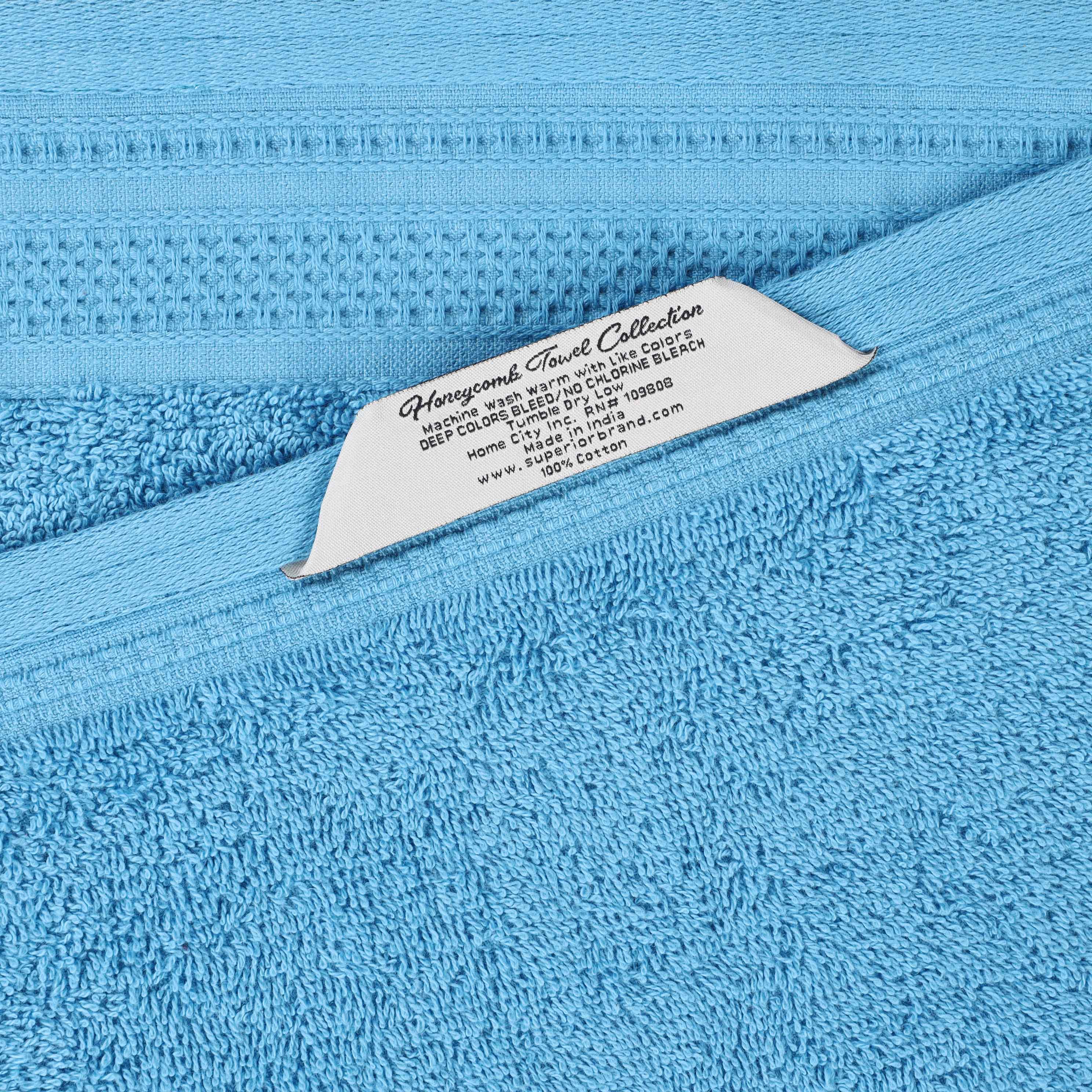 Premium Honeycomb Waffle Weave Cotton Bath Towels - Ultra Soft & Absorbent Luxury Bath Sheets Set of 2 for Spa, Hotel & Home Bathroom Use