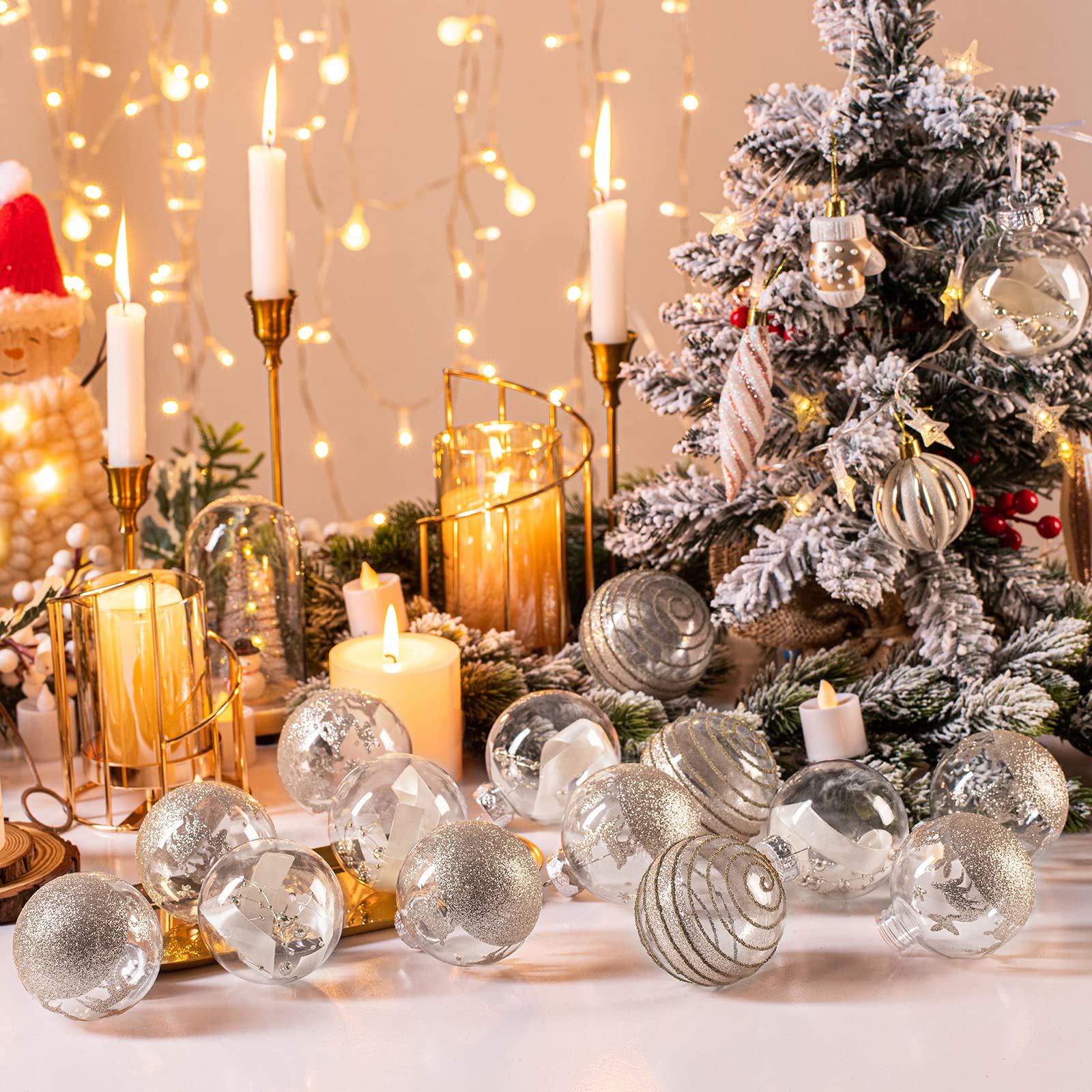 24ct Shatterproof Christmas Ball Ornaments for Tree & Wedding Decor