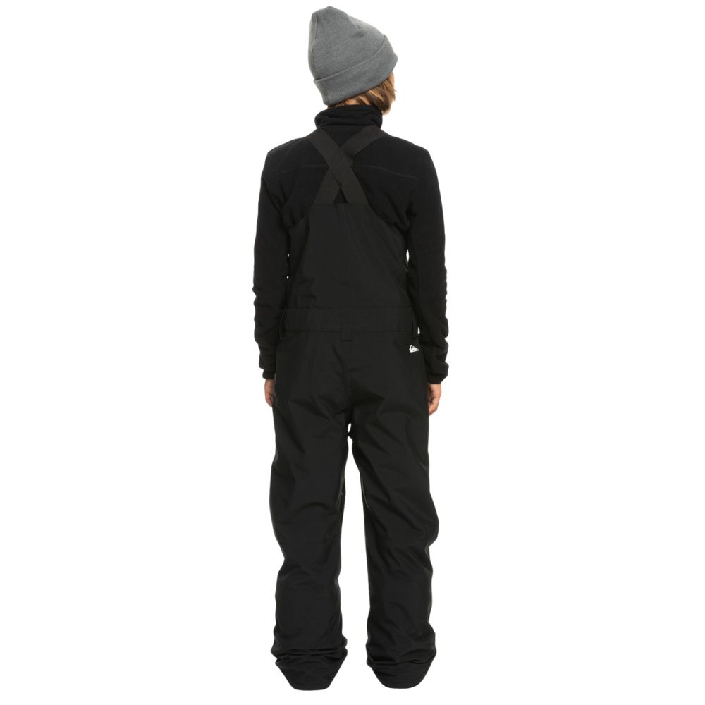 Quiksilver Mash Up Youth Boys Bib Snow Pants - Black - Waterproof & Insulated Winter Snowboarding & Skiing Bib Overalls for Kids