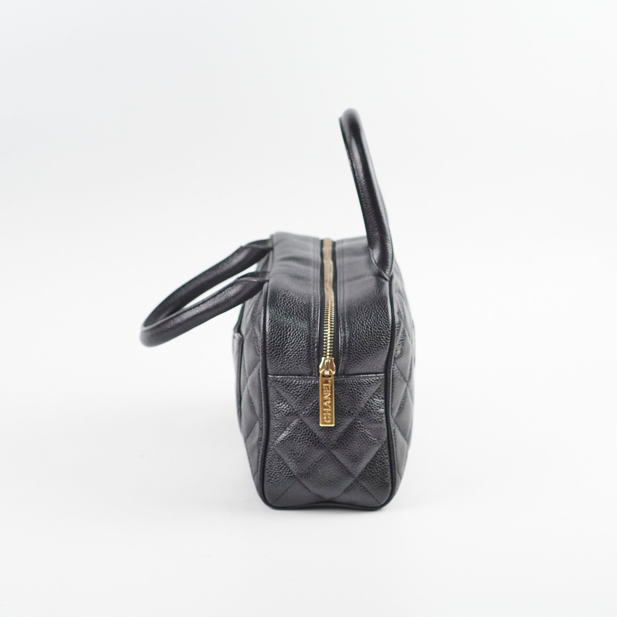 Chanel Bowling Bag in Caviar Leather - Black Luxury Handbag for Women | Perfect for Work, Travel & Everyday Use
