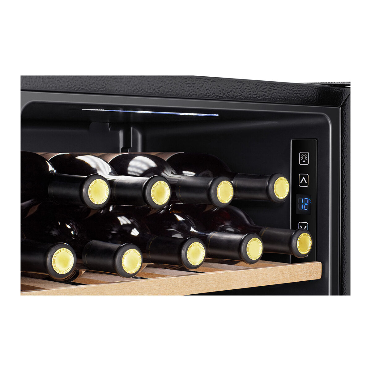 Hisense 30 Bottle Wine Cooler Refrigerator - Black HRWC31 for Home Bar, Kitchen, or Wine Cellar - Compact Wine Storage Solution