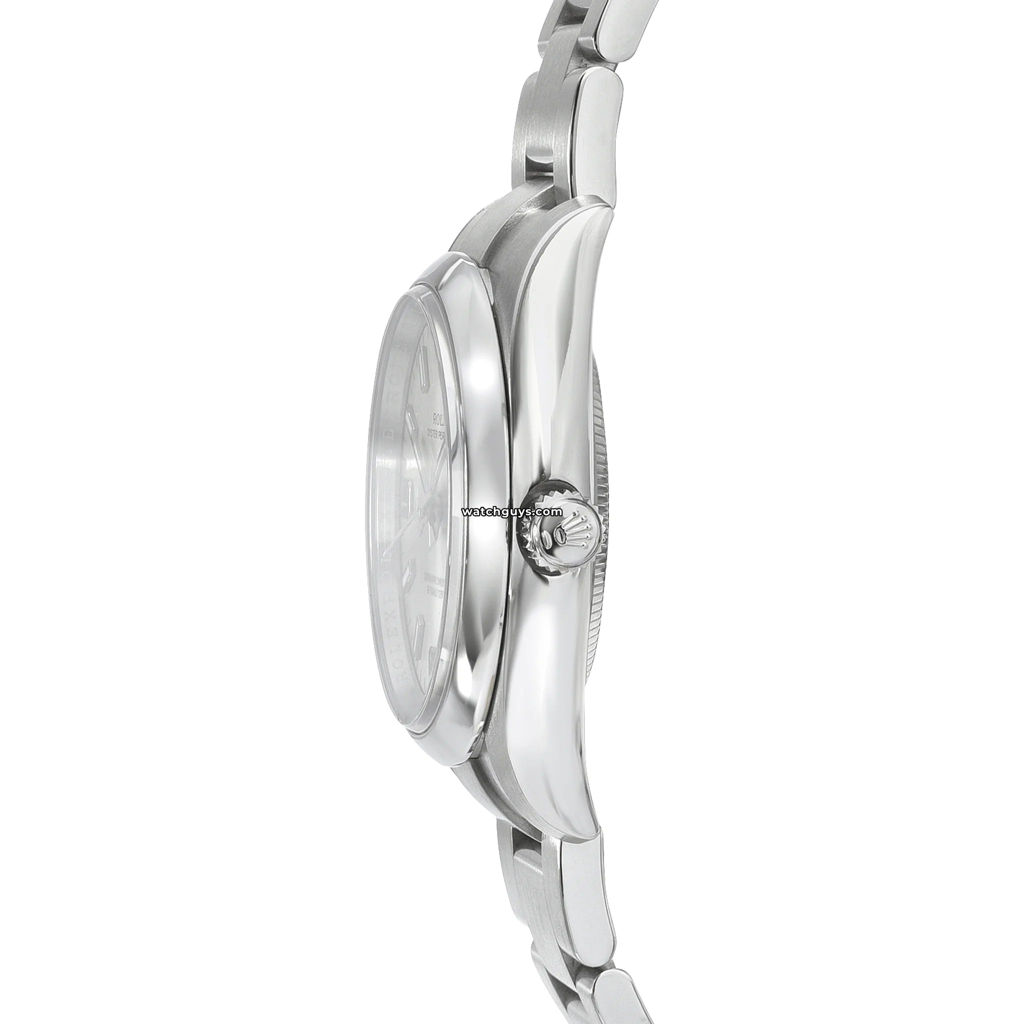 Authentic Rolex Oyster Perpetual 114200 Silver Dial Stainless Steel Watch - Luxury Timepiece for Men, Perfect for Business Meetings & Formal Events