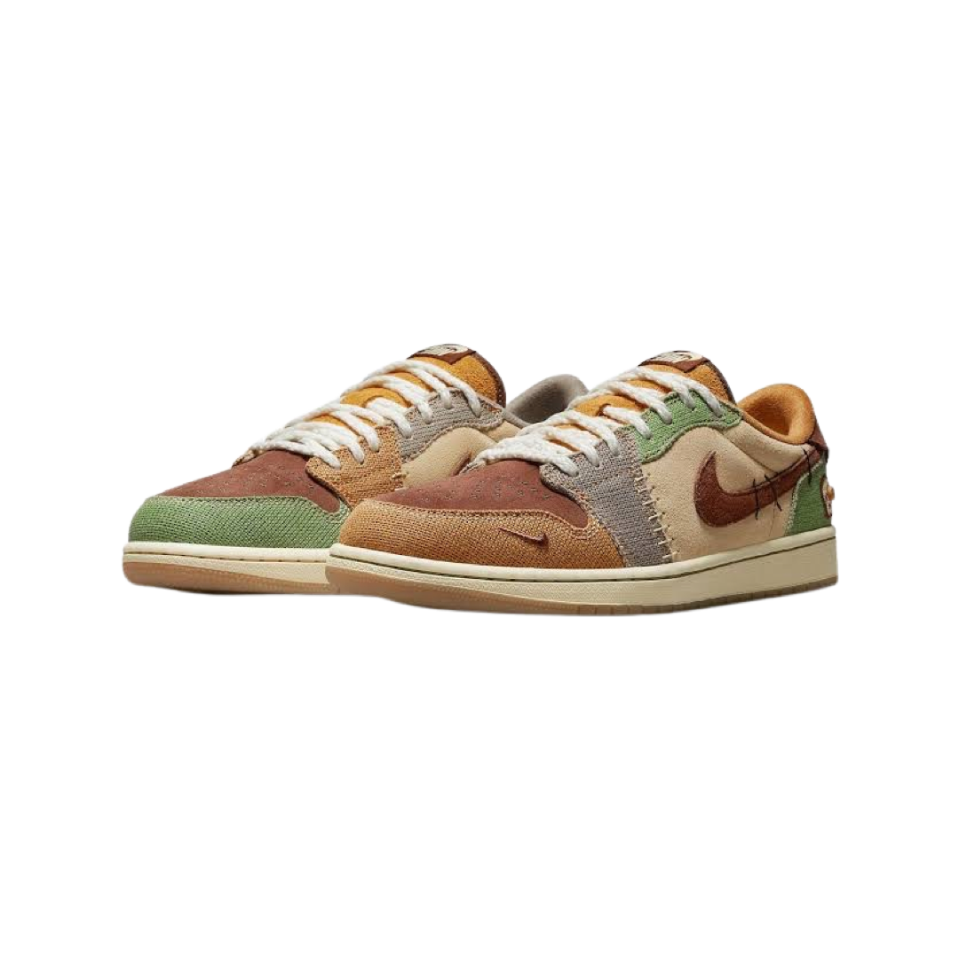 Air Jordan 1 Low OG Zion Williamson Voodoo Flax Muslin Fauna Brown Basketball Shoes - Stylish Sneakers for Streetwear & Casual Outfits