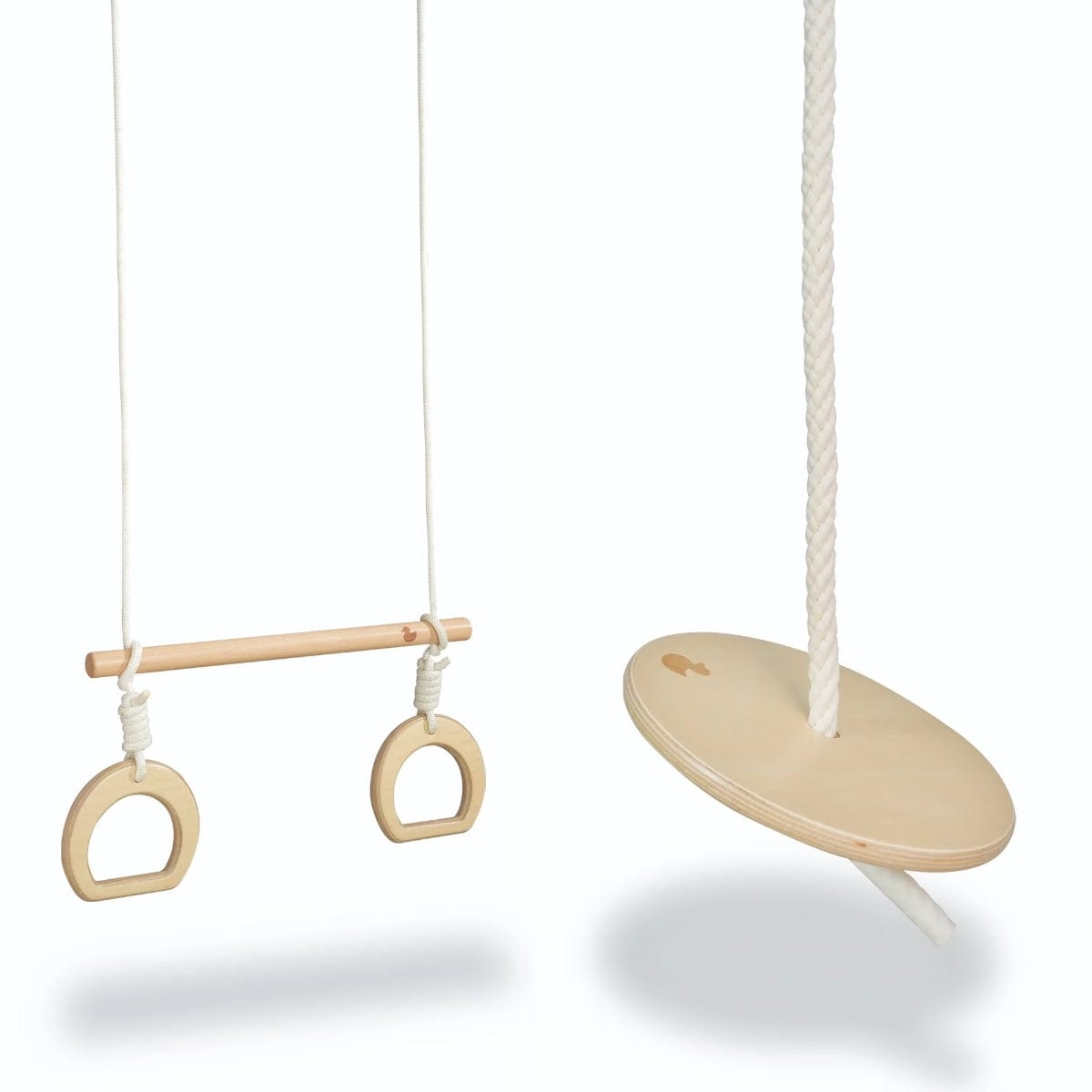 Felix Kids Trapeze with Rings & Disc Swing Set - Indoor/Outdoor Playground Equipment for Children's Strength Training and Fun Backyard Activities