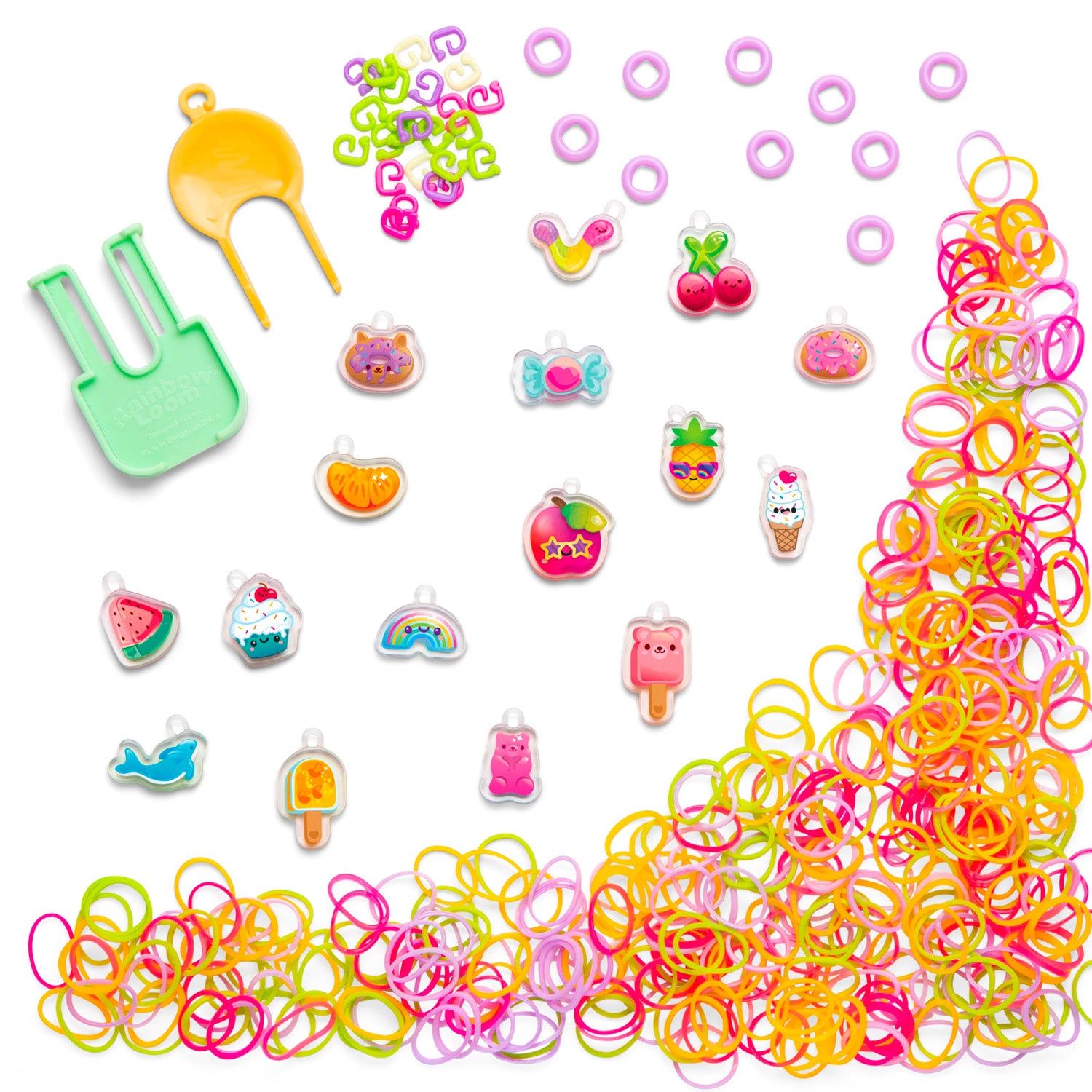 Cutetique DIY Charm Bracelet Making Kit with 454 Pieces - Rainbow Loom Jewelry Craft Set for Kids & Teens - Perfect for Birthday Gifts, Party Favors & Creative Play