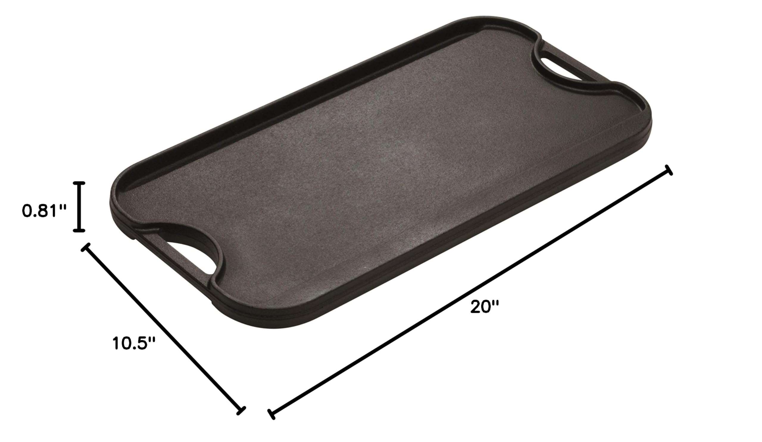Lodge LPGI3 20-Inch Cast Iron Reversible Grill and Griddle – Pre-Seasoned, Heavy Duty, Black – Perfect for Camping, BBQ, and Outdoor Cooking
