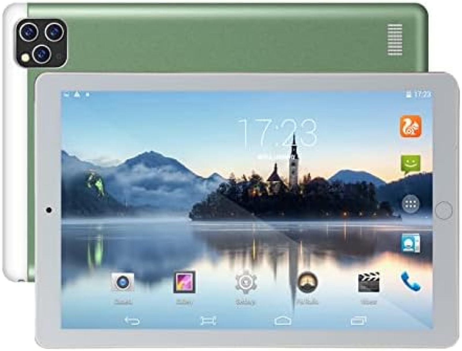 10 Inch Android Tablet with 3G/4G LTE, Dual SIM, Quad-Core Processor, HD Touchscreen, WiFi, Bluetooth, GPS - Green | Portable Entertainment & Work Device for Travel, School, and Home Use