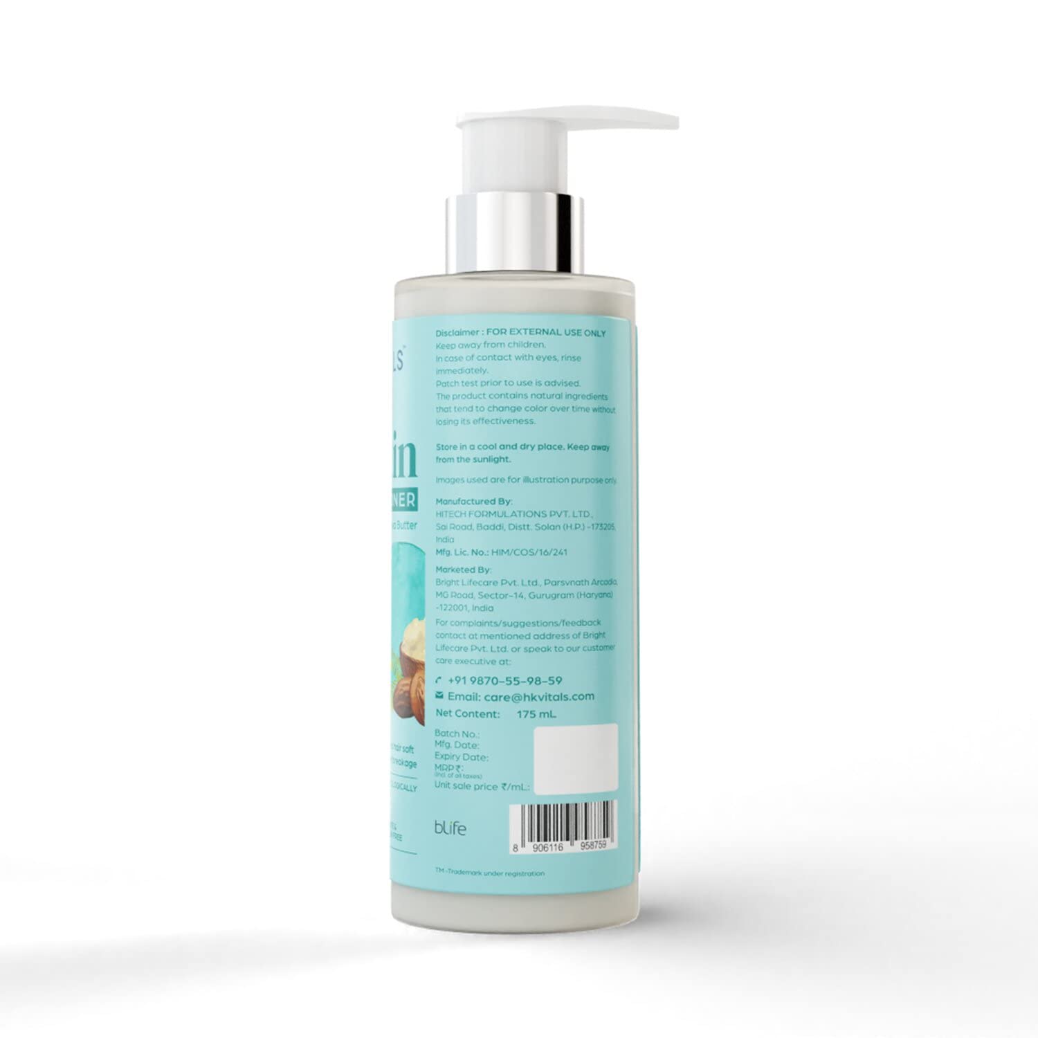 HK VITALS by HealthKart Biotin Anti Hair Fall Conditioner for Women & Men (175ml) - With Aloe Vera & Shea Butter - Strengthens Dry & Frizzy Hair, Prevents Breakage - Perfect for Daily Hair Care & Damaged Hair Repair