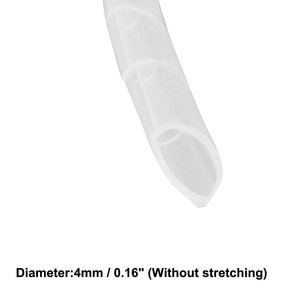 uxcell 4mm x 14m Spiral Wire Wrap Cable Sleeve - PE Polyethylene Tubing for Computer Cables, Electronics & Home Office Organization | Perfect for Cable Management & Protection