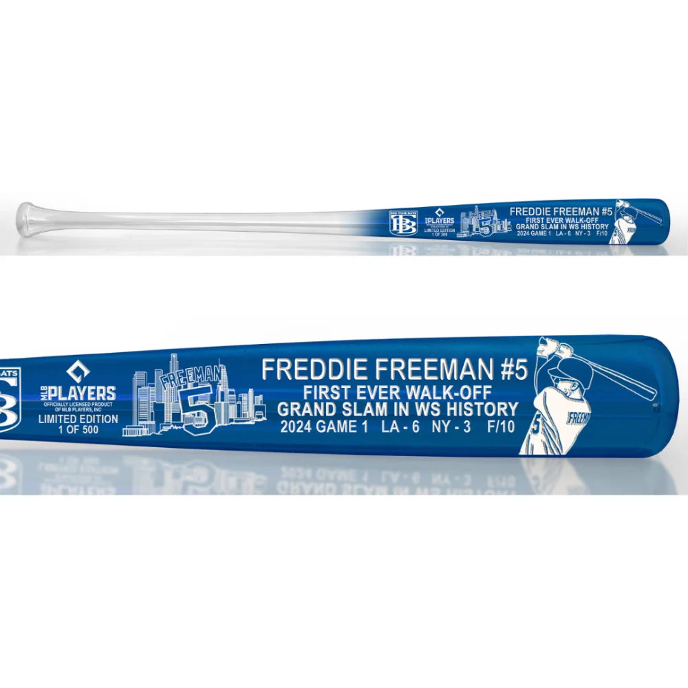 Freddie Freeman Grand Slam World Series Autographed Baseball Bat - Limited Edition #D/500 - Los Angeles Dodgers Memorabilia - Perfect for Sports Collectors, Dodgers Fans & Home Decor