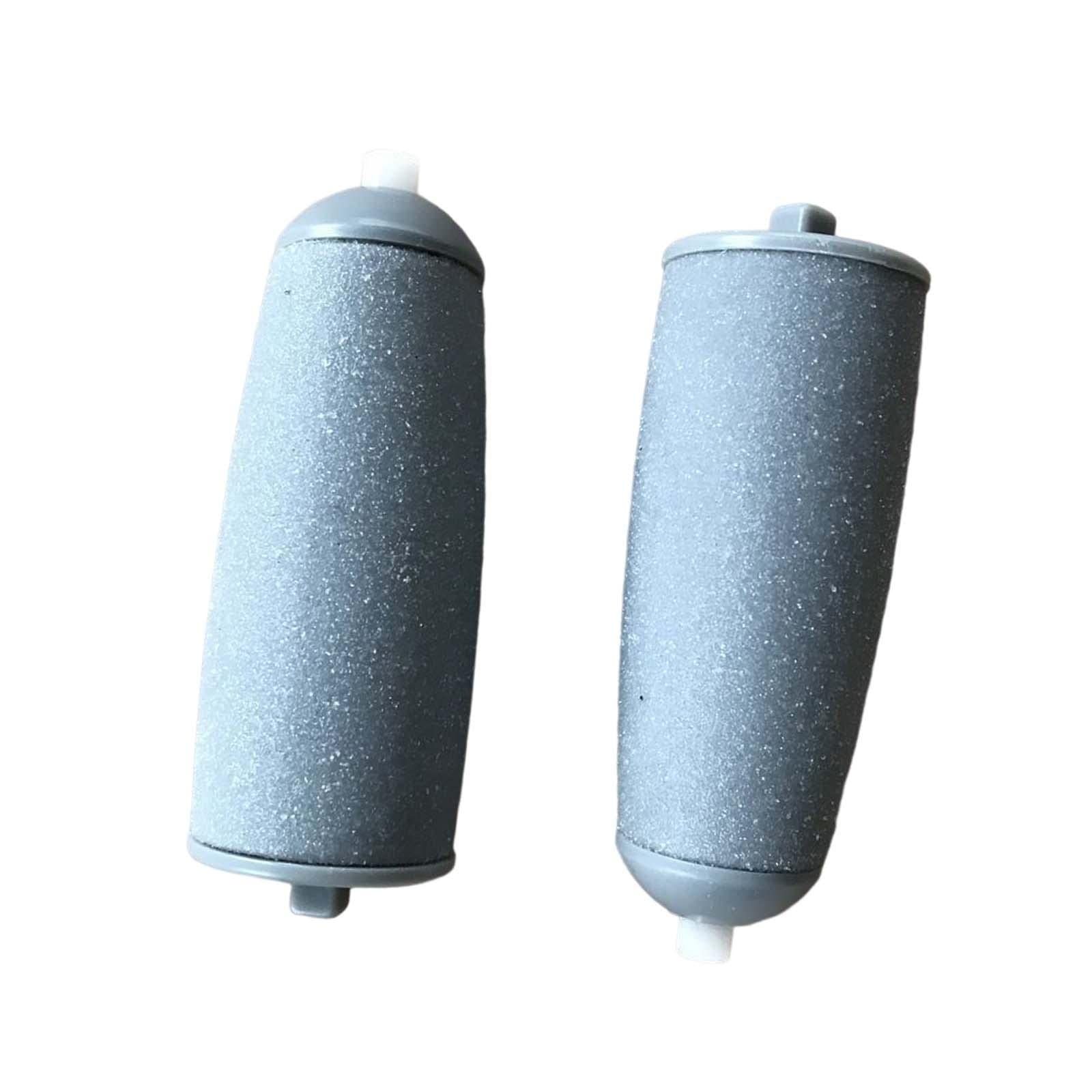 Harayaa 2-Pack Replacement Rollers for Electronic Foot File - Durable Grinding Heads for Pedicure Tools, Light Gray Fine Sand Texture - Perfect for At-Home Foot Care & Callus Removal