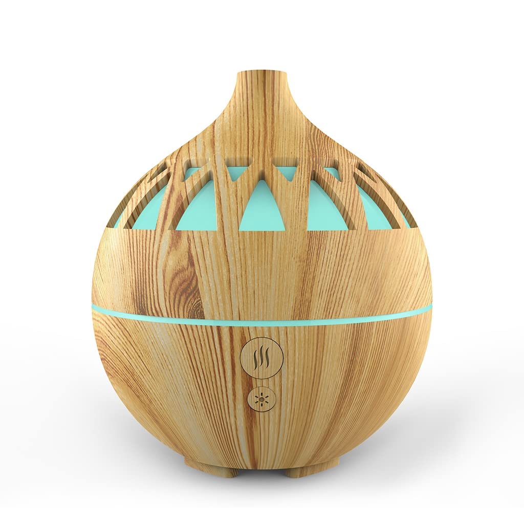yestGE 180ml Wood Grain Aroma Diffuser & Humidifier - USB Essential Oil Diffuser, Ultrasonic Aromatherapy Atomizer for Home, Office, Bedroom - Silent Operation, Water Drop Design (Color B) - Perfect for Relaxation, Yoga, Spa & Home Decor