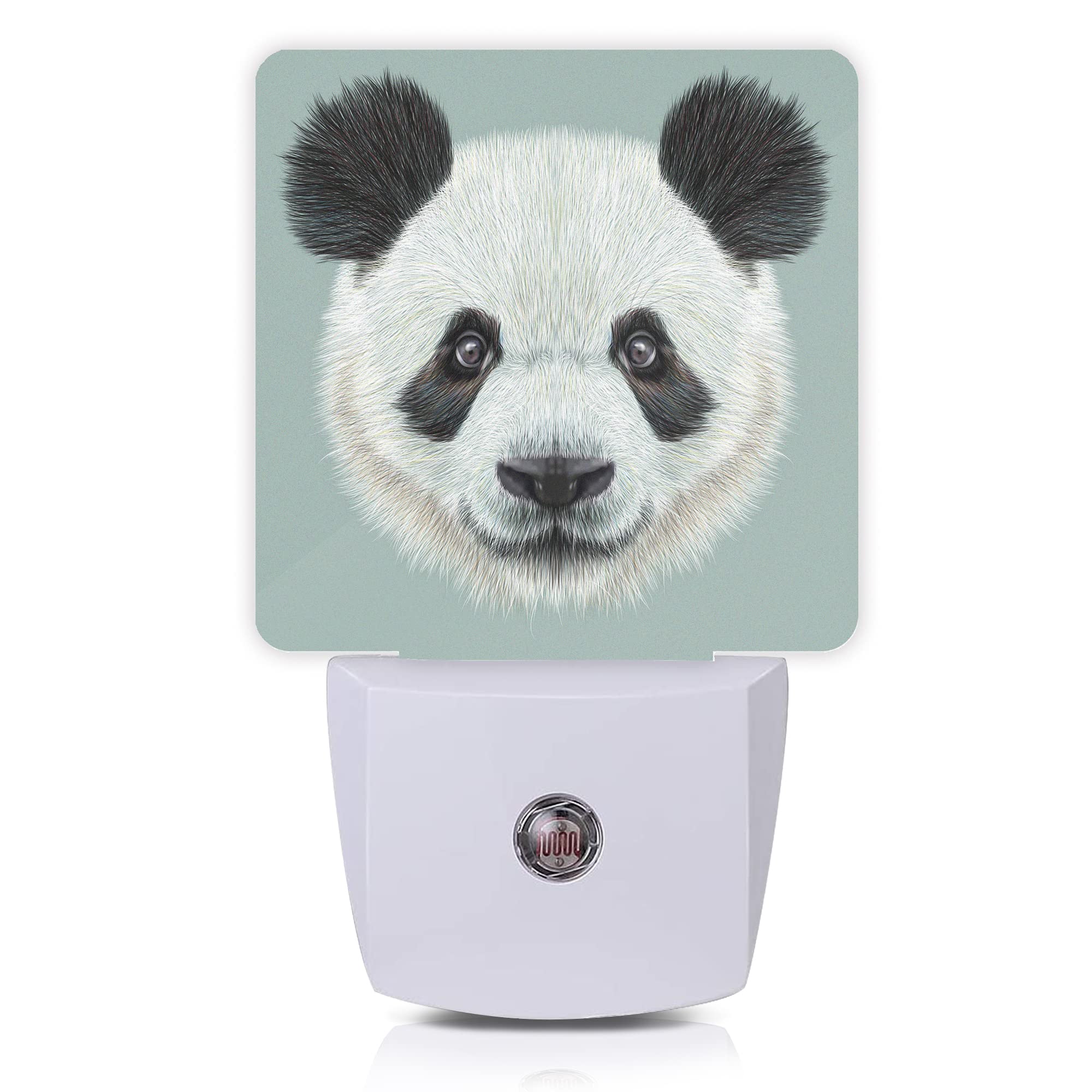 Cute Panda Night Light - 0.5W LED Plug-in Wall Nightlight with Dusk to Dawn Sensor | Asian Bear Shaped Nursery Light for Kids Bedroom, Hallway, Stairway | Perfect for St Patrick's Day Decor & Cozy Nighttime Ambience
