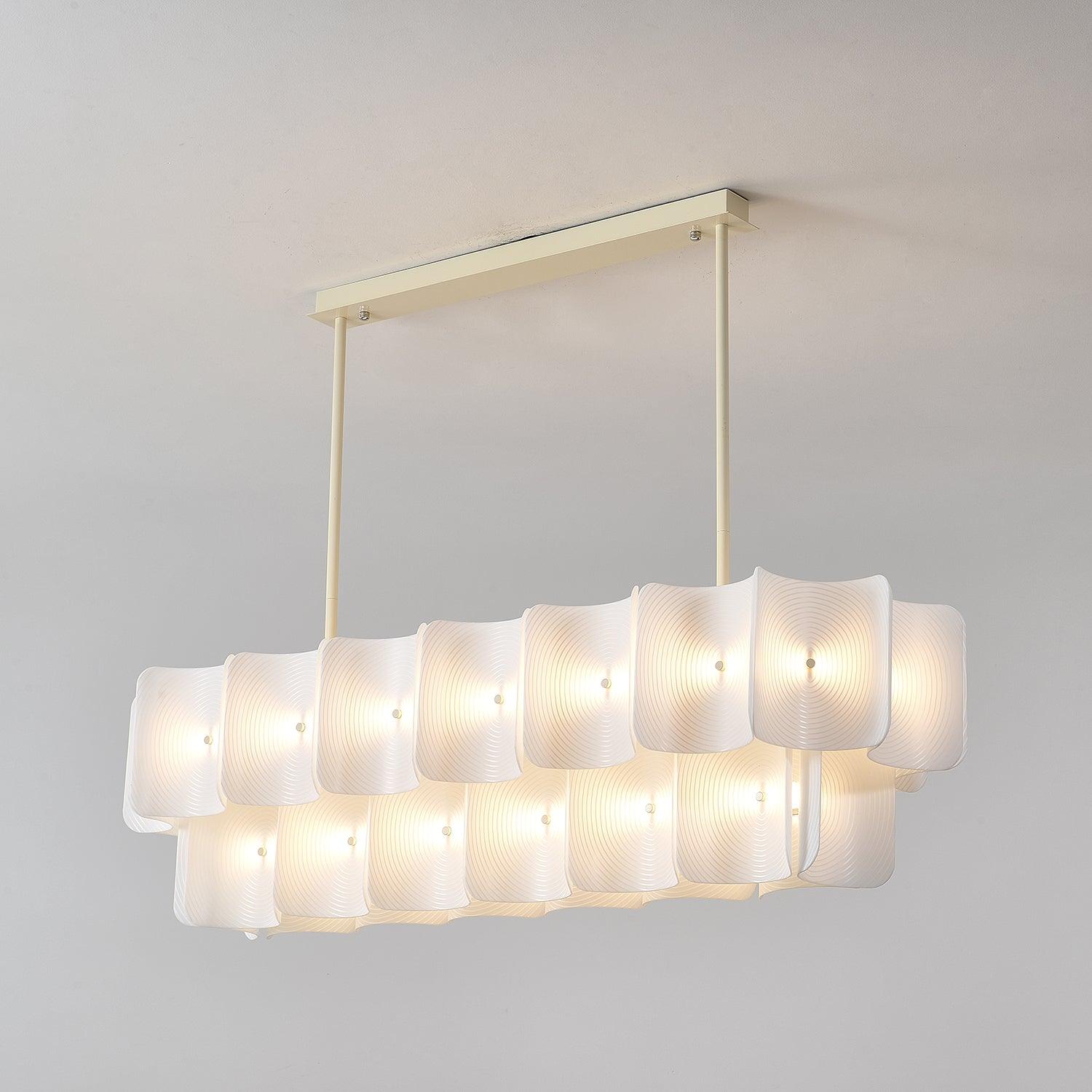 Elegant Fingerprint Chandelier - Modern Crystal Ceiling Light Fixture for Dining Room, Living Room & Bedroom | Energy Efficient LED Lighting for Home Decor