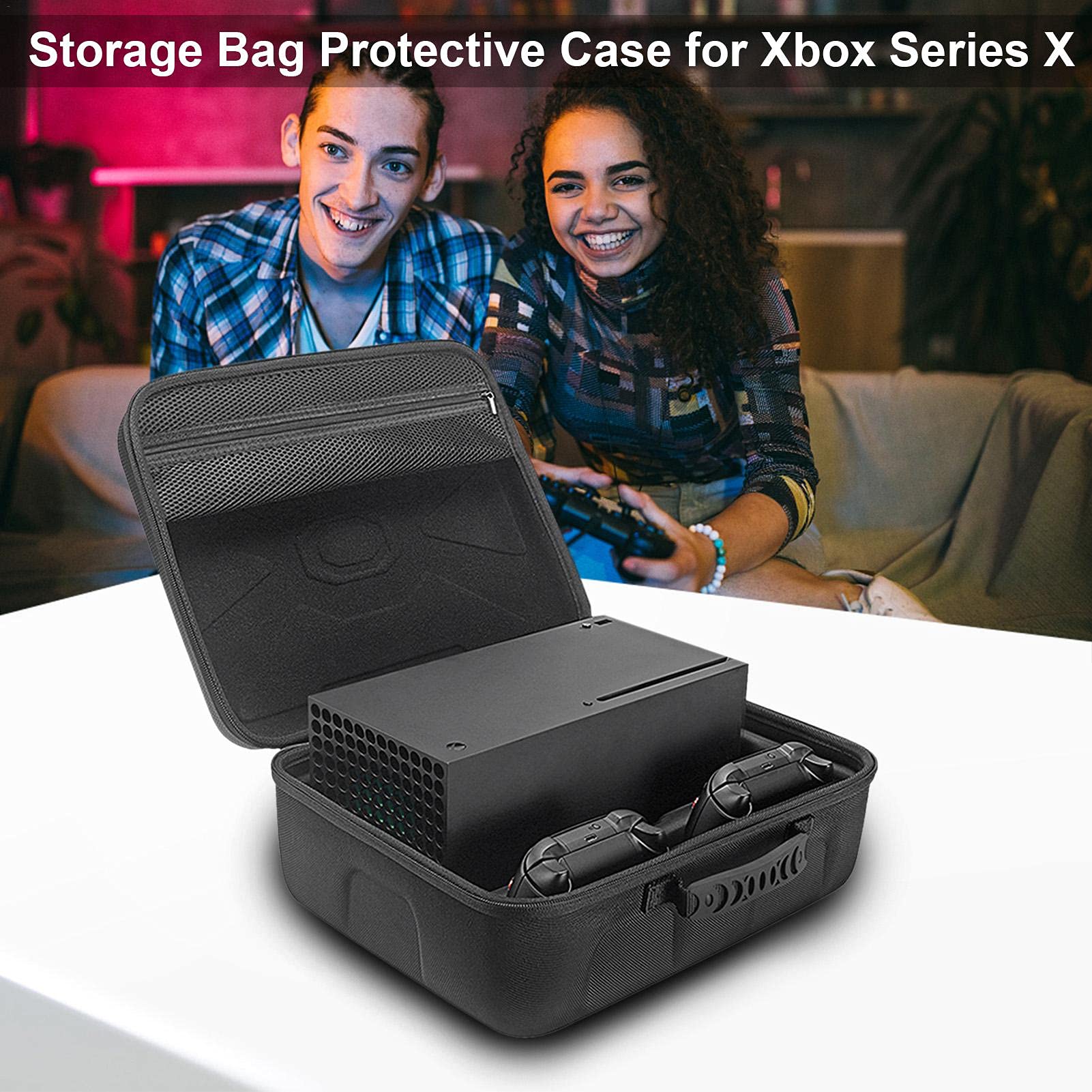 Xbox Series X Hard Protective Travel Case - Shockproof Storage Bag for Console & Games - Perfect for Gaming, Travel, and Safe Storage