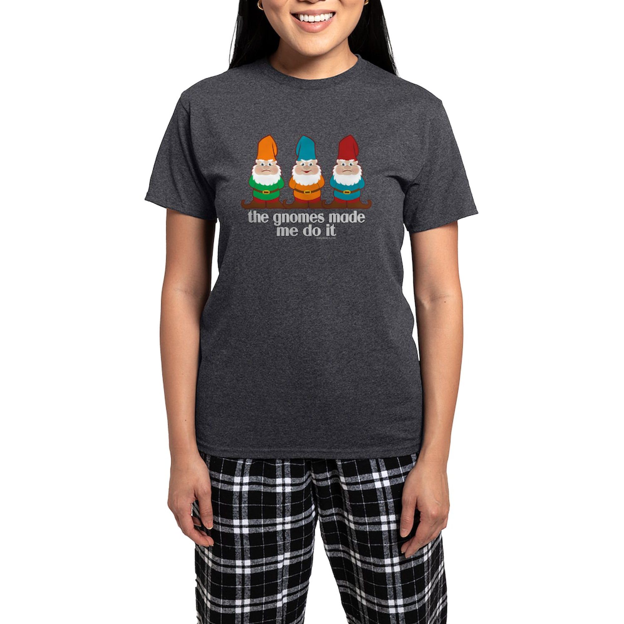 The Gnomes Made Me Do It Women's Charcoal Pajama Set - Funny Novelty Sleepwear for Women | Cozy Lounge & Sleep Pajamas for Relaxing at Home