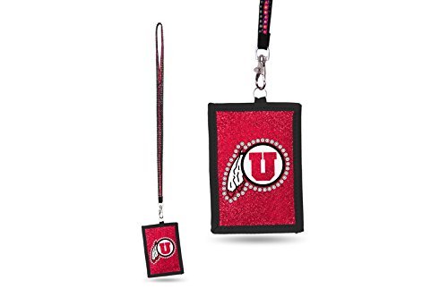 NCAA Utah Utes Beaded Gem Lanyard with ID Holder - Stylish College Fan Accessory for Game Day, Campus Life & School Spirit