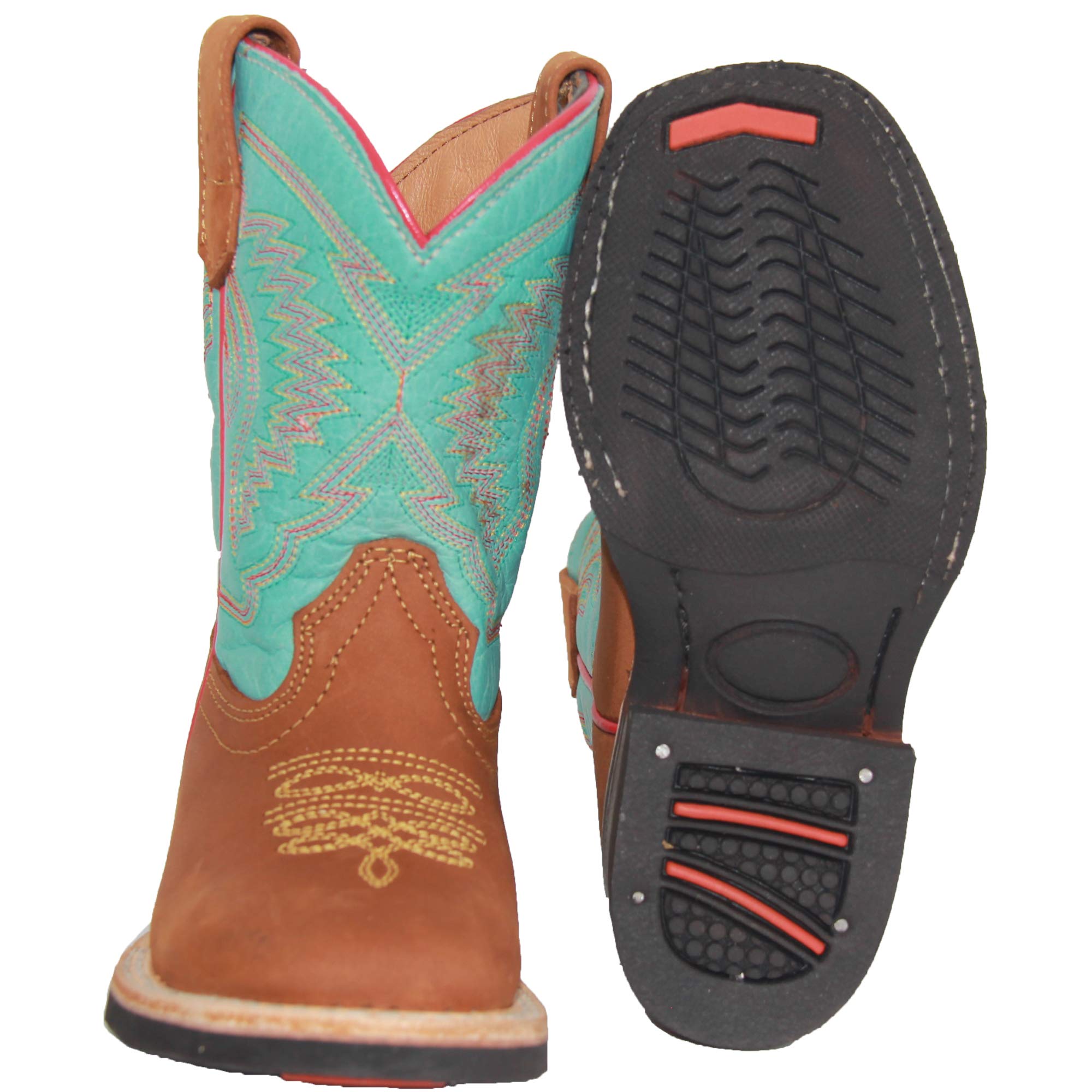 Girls Cowboy Boots Western Style Leather Ankle Boots for Kids - Perfect for Rodeo, Horse Riding & Country Fashion