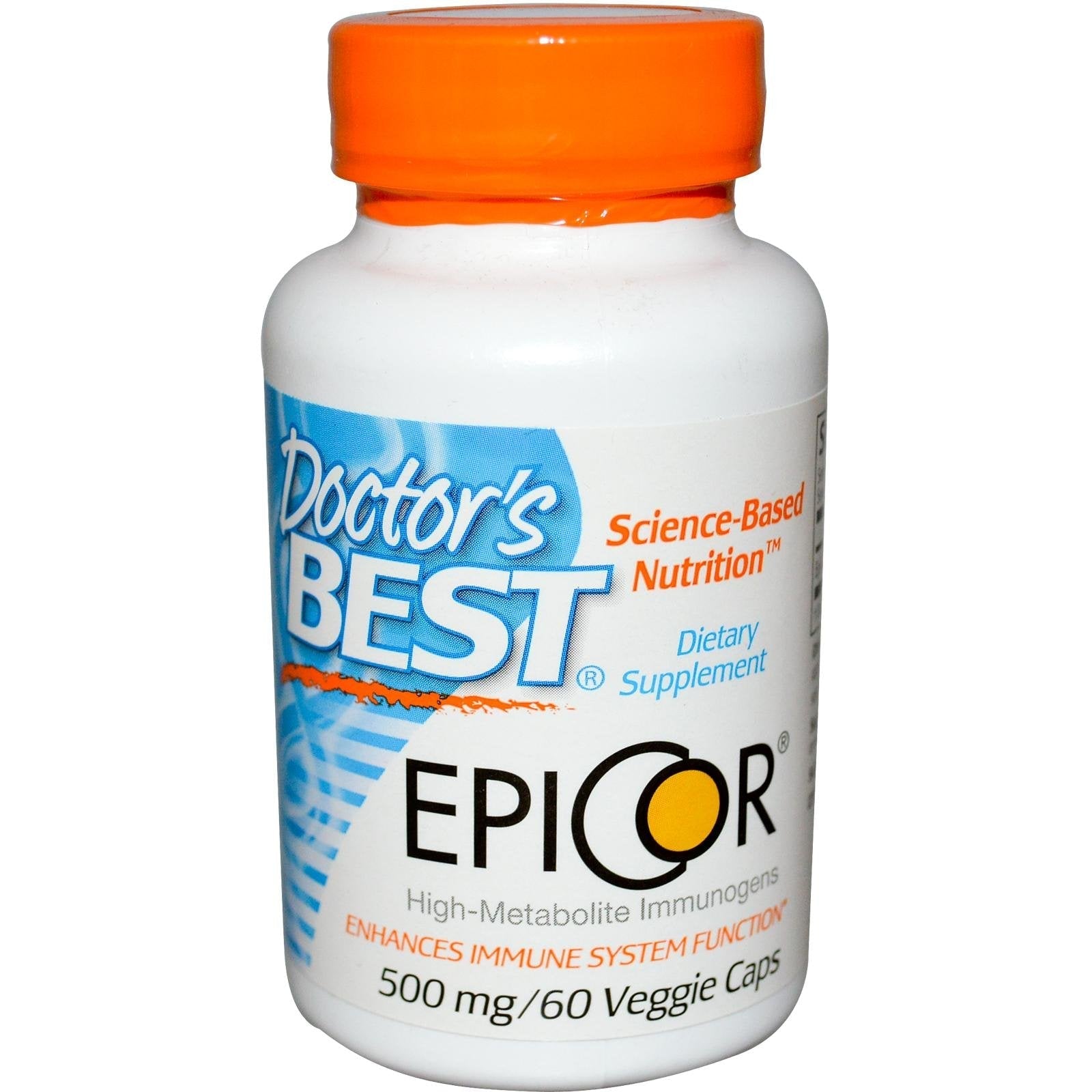 Doctor's Best Epicor Immune Support Supplement, 500mg per Serving - 60 Vegetarian Capsules - Supports Immune Health & Overall Wellness for Adults