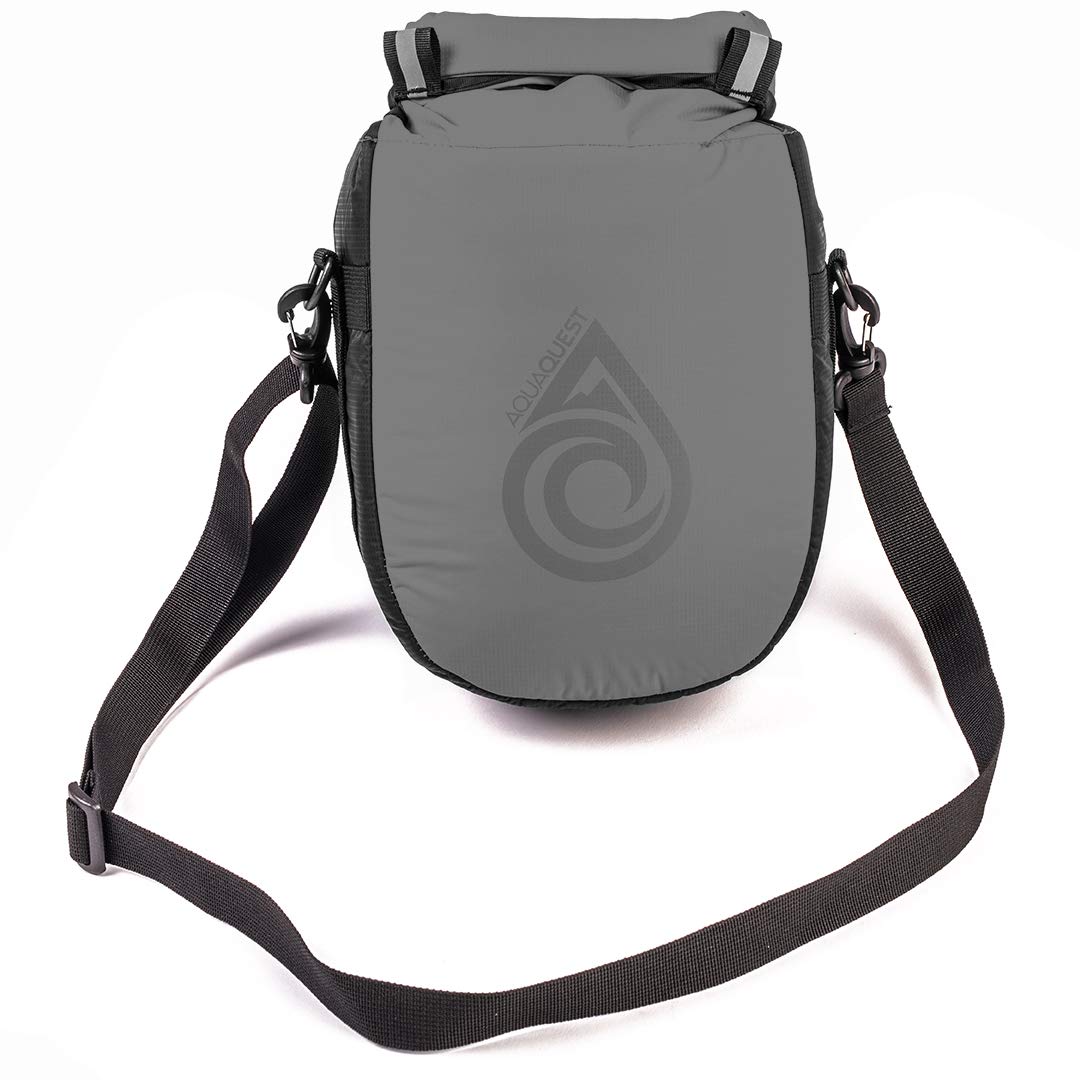 Aqua Quest Ice Cave Insulated Dry Bag - 5L & 12L Waterproof Cooler Drybag - Lightweight, Compact for Camping, Hiking, Kayaking - Grey, Blue, Black Options