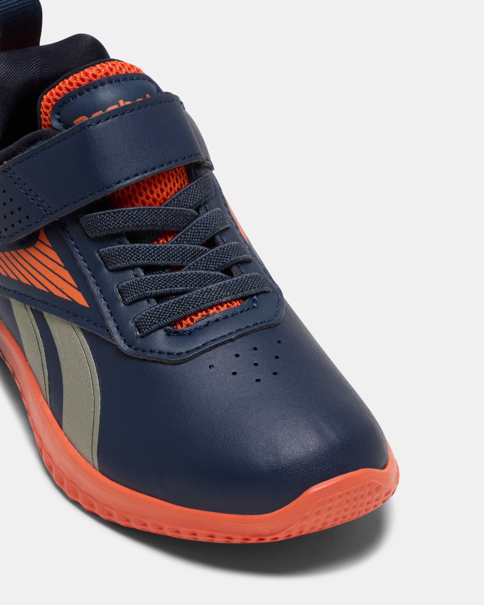 Reebok Rush Runner 5 Men's Running Shoes - Synthetic Vector Navy/Pump Orange - Lightweight Cushioned Sneakers for Jogging, Gym Workouts & Daily Wear