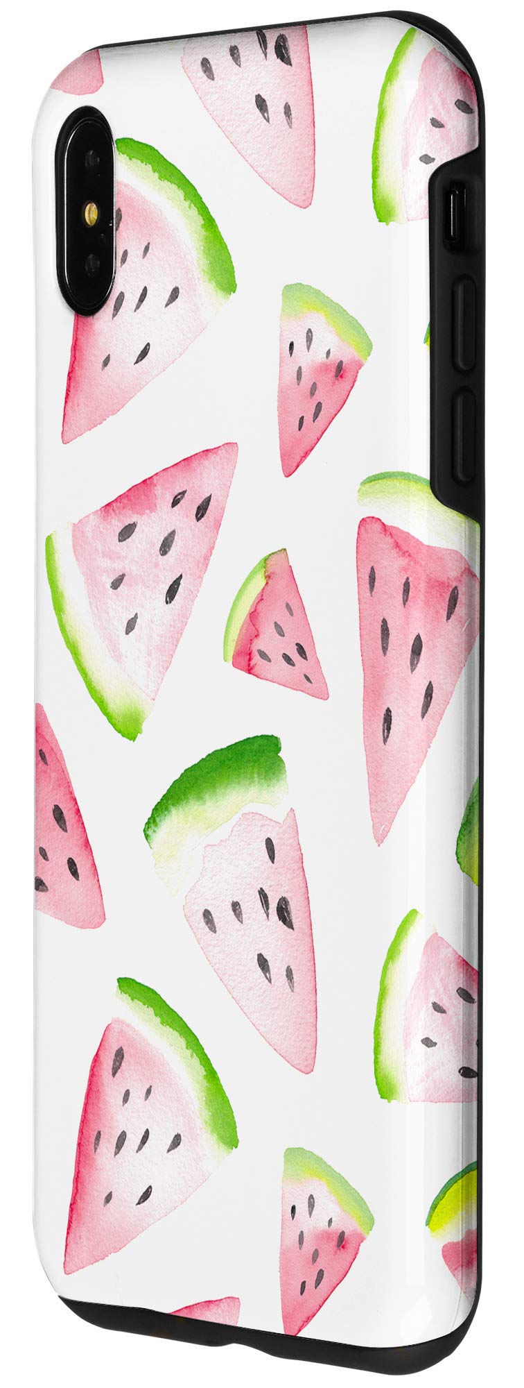Cute Watercolor Watermelon iPhone XS Max Case - Durable Protective Phone Cover with Artistic Design for Summer, Beach, Vacation & Everyday Use