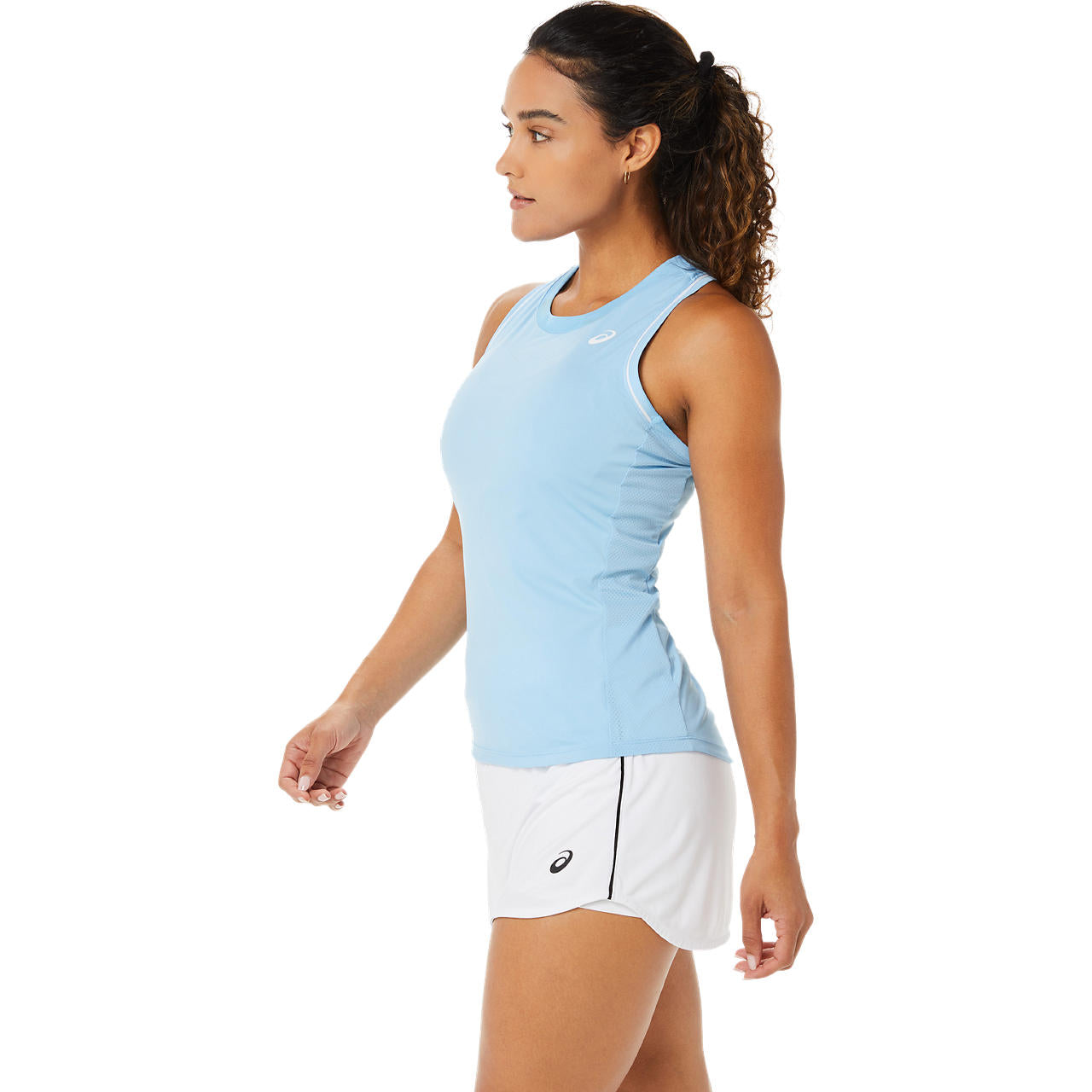 ASICS Women's Piping Tank Top - Breathable Workout Shirt for Running & Gym (Arctic Sky) | Lightweight Athletic Top for Yoga, Fitness & Summer Sports