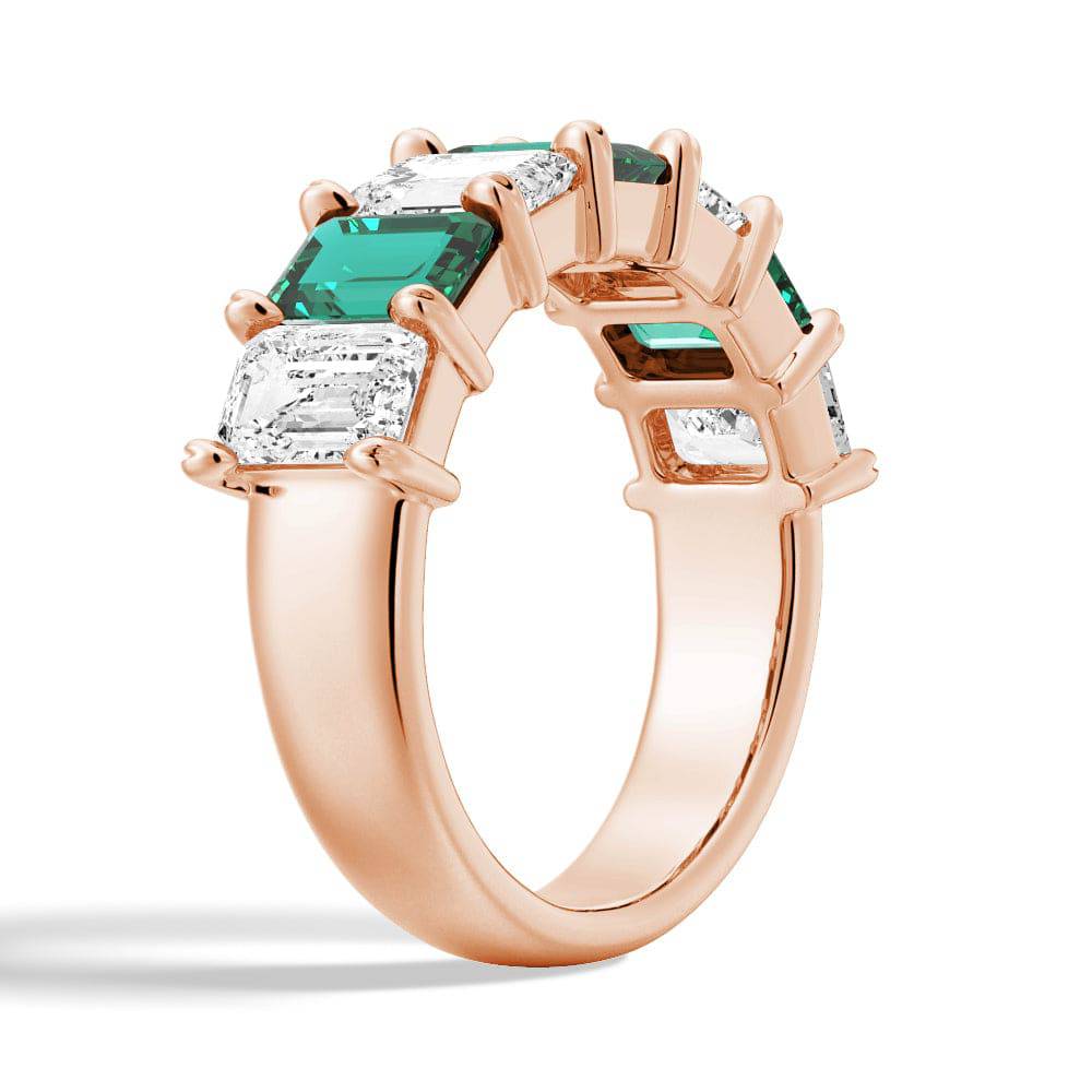 2.88ctw Lab Grown Emerald Moissanite Wedding Band Ring - Classic Anniversary Gift for Women, Perfect for Engagement, Proposal & Special Occasions