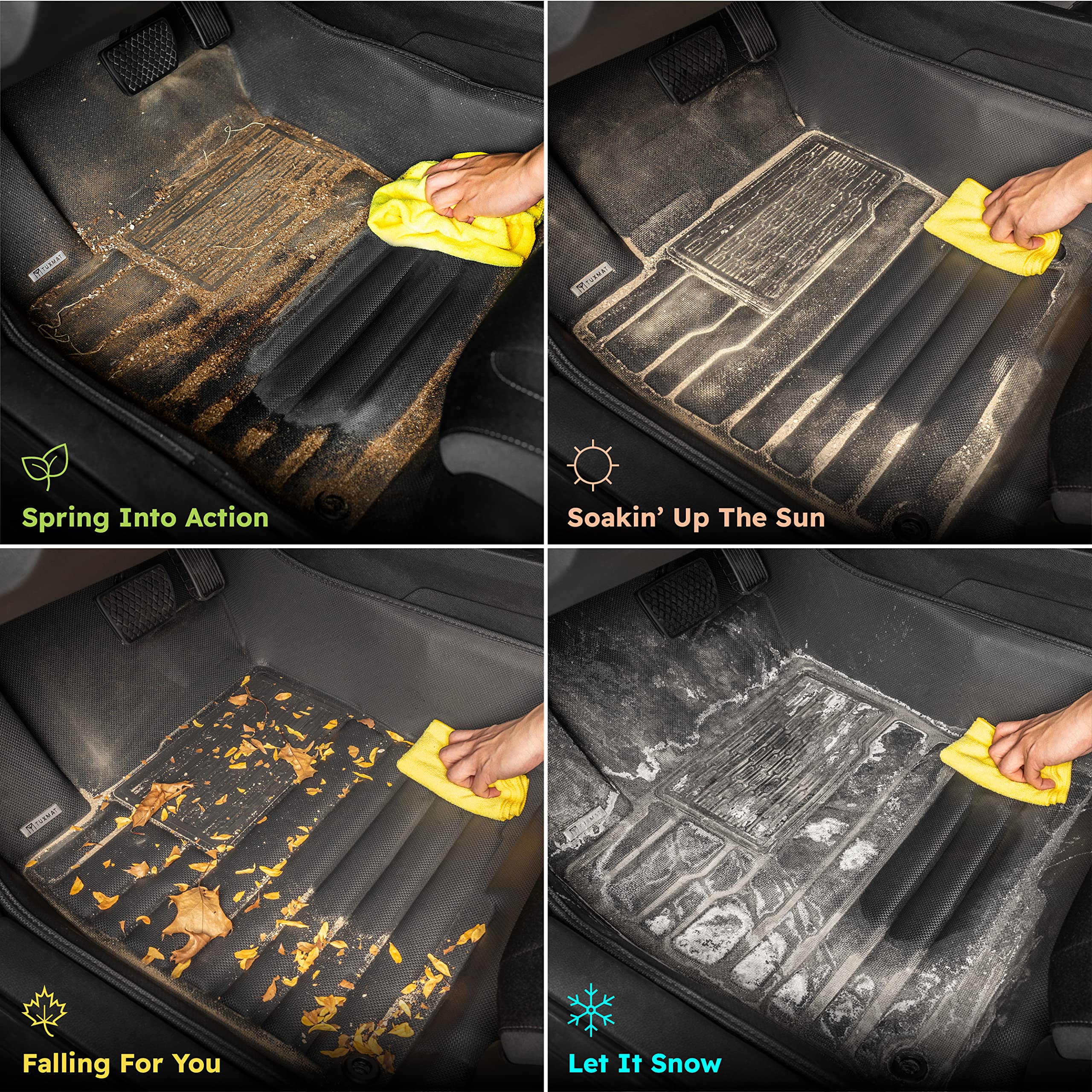 Premium Custom Fit TuxMat Floor Mats for BMW X7 7-Seater (2019-2025) - All Weather Protection with Maximum Coverage - Laser Measured Precision - Complete Set for 1st, 2nd & 3rd Rows - Perfect for Family Road Trips & Winter Driving