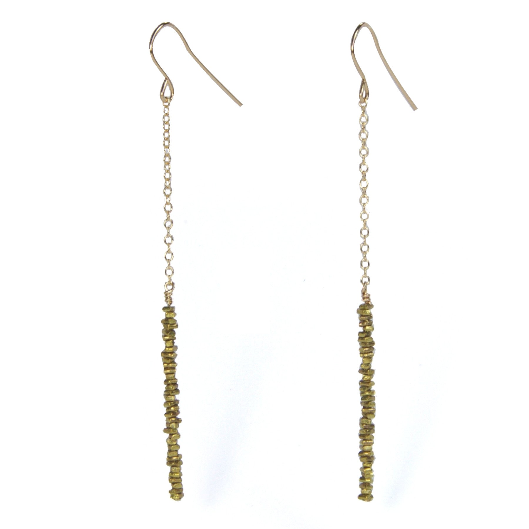 Elegant Brass Bead Drop Earrings for Women - Handmade Boho Dangle Jewelry - Perfect for Parties, Weddings & Everyday Wear