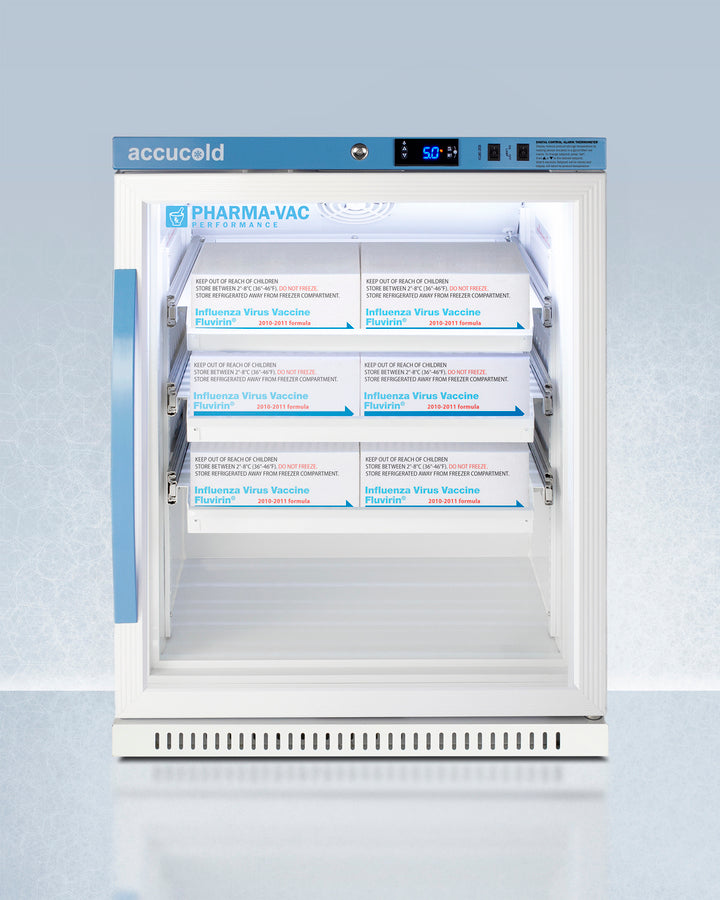 Accucold 6 Cu.Ft. ADA Compliant Medical Vaccine Refrigerator with Removable Shelves & Digital Temperature Control - Perfect for Pharmacies, Clinics, and Vaccine Storage Facilities