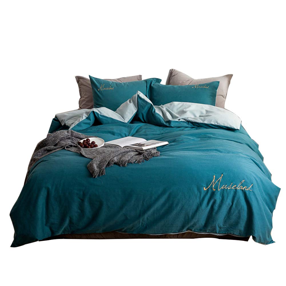 YYEWA Luxury Duvet Cover Set 4-Piece Ultra Soft Baroque Style Bedding - King Size (120x120cm) with Zipper Closure, Wrinkle & Fade Resistant, Hypoallergenic - Peacock Design for Master Bedroom & Guest Room Decor