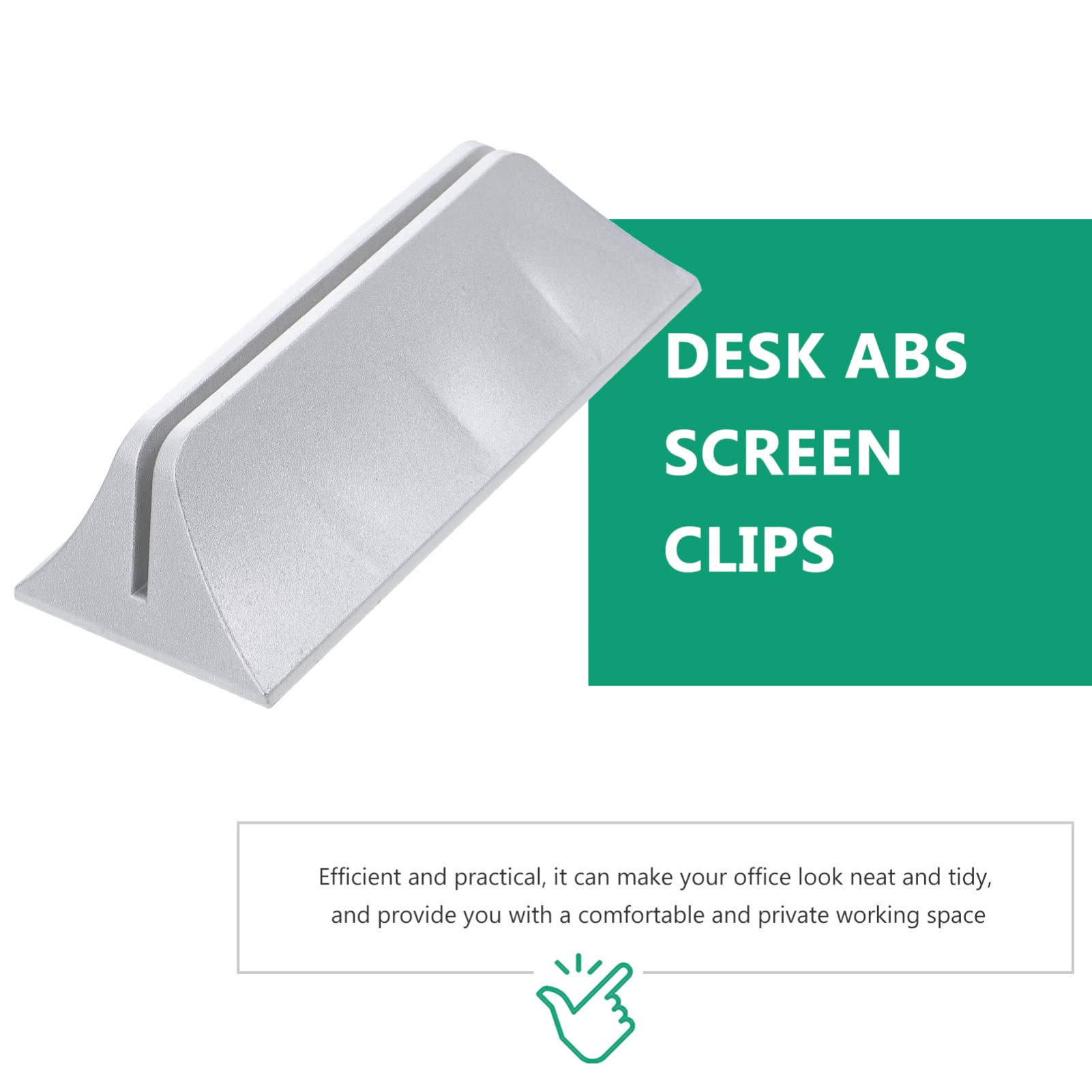 4pcs Removable Screen Clip Partition Support Brackets - Desk Privacy Screen Clips & Divider Clamps - Durable ABS Plastic Privacy Screen Holders for Office Cubicles, Workstations & Home Desks - Perfect for Creating Private Workspaces in Open Offices or Shared Environments