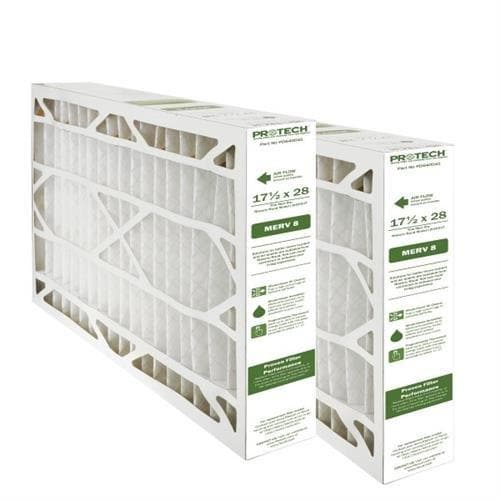 PROTECH PD540041 17.5x28x5 MERV 8 Air Filters - 2 Pack for Furnace, AC & HVAC Systems - Improves Indoor Air Quality & Reduces Allergens